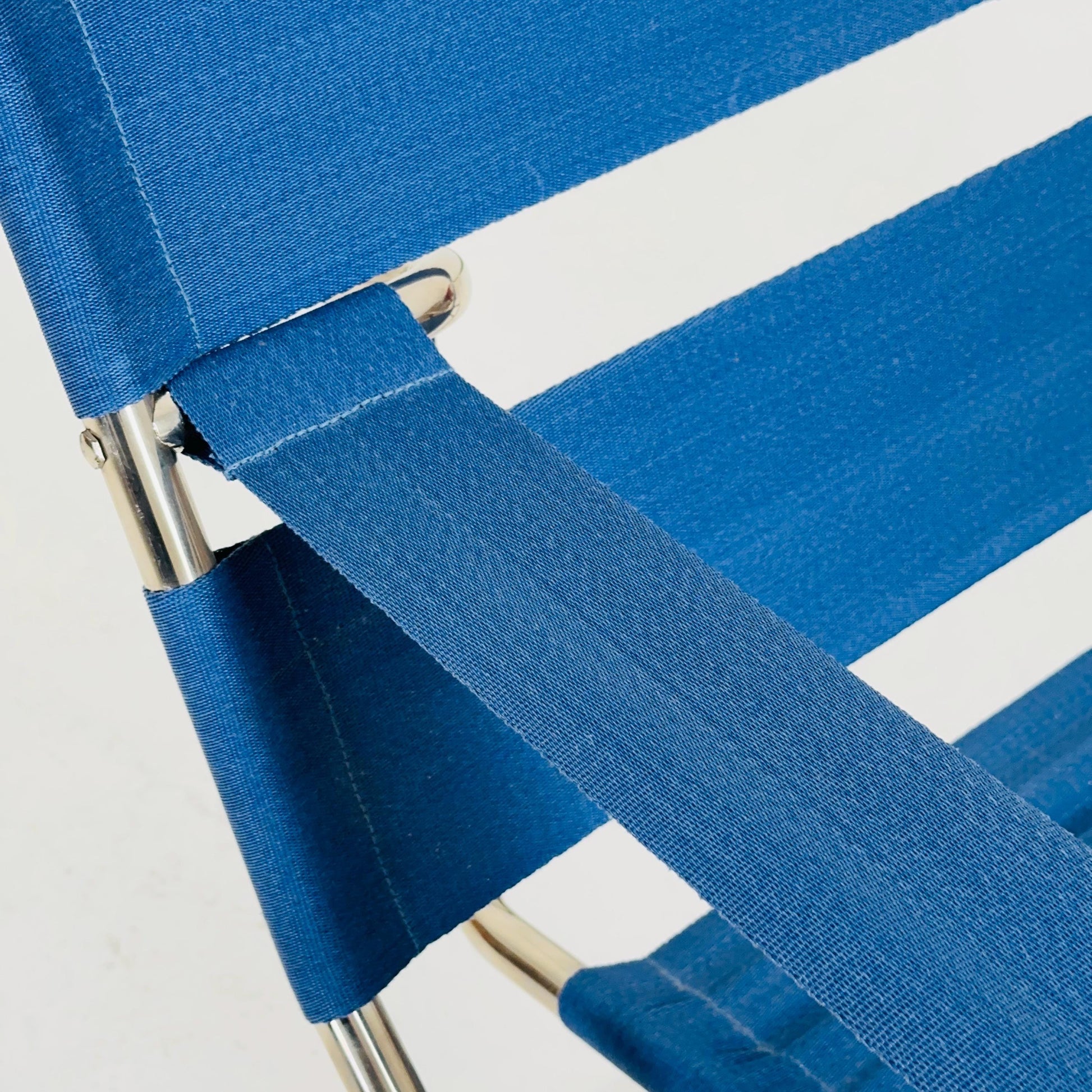 1 of 2 Mid century Folding Bauhaus D4 Fabric armchair by Marcel Breuer for Tecta Germany , 1980s