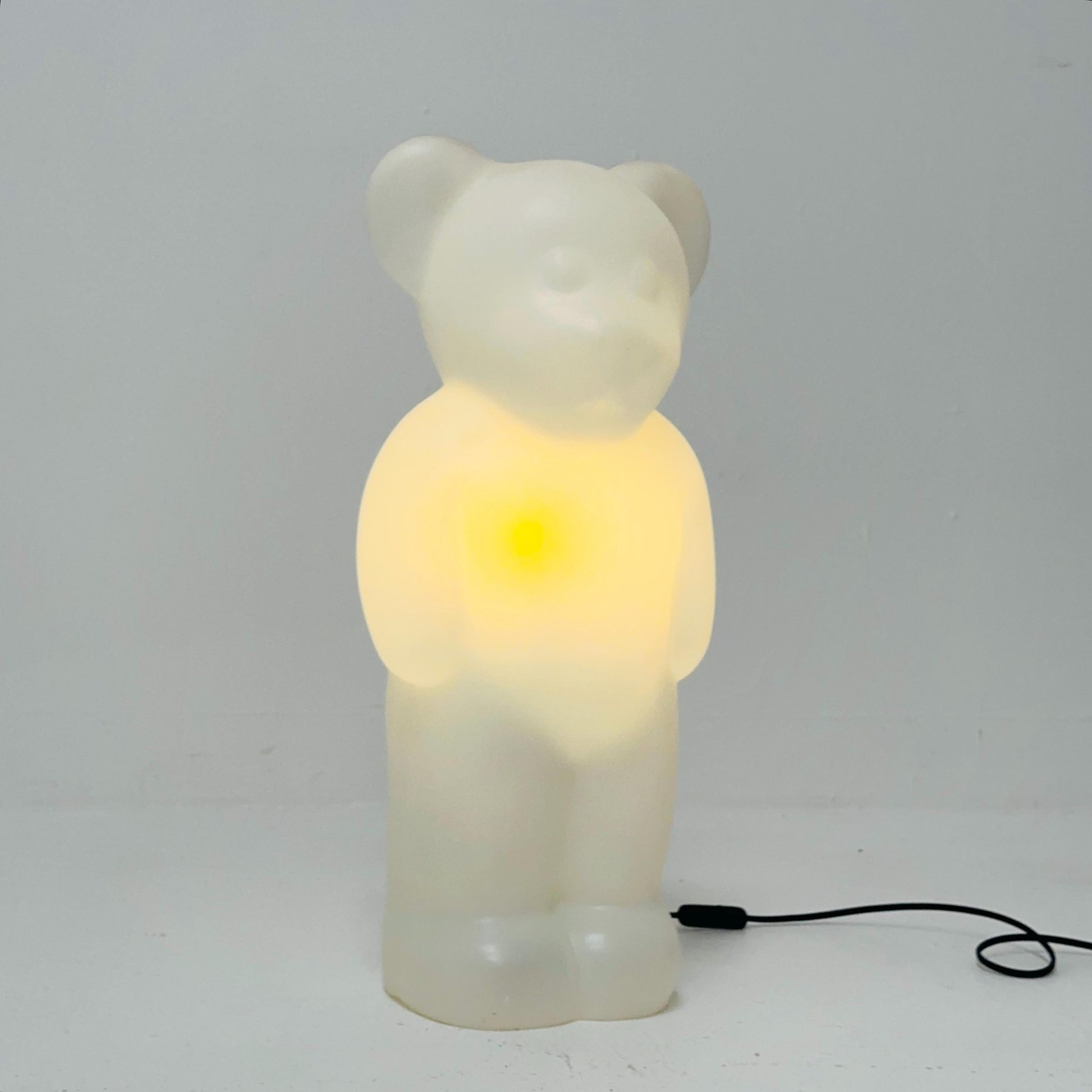 Spaceage rare white Lumibär by Flötotto, Haribo Bear vintage kids Night Lamp 1980S Germany