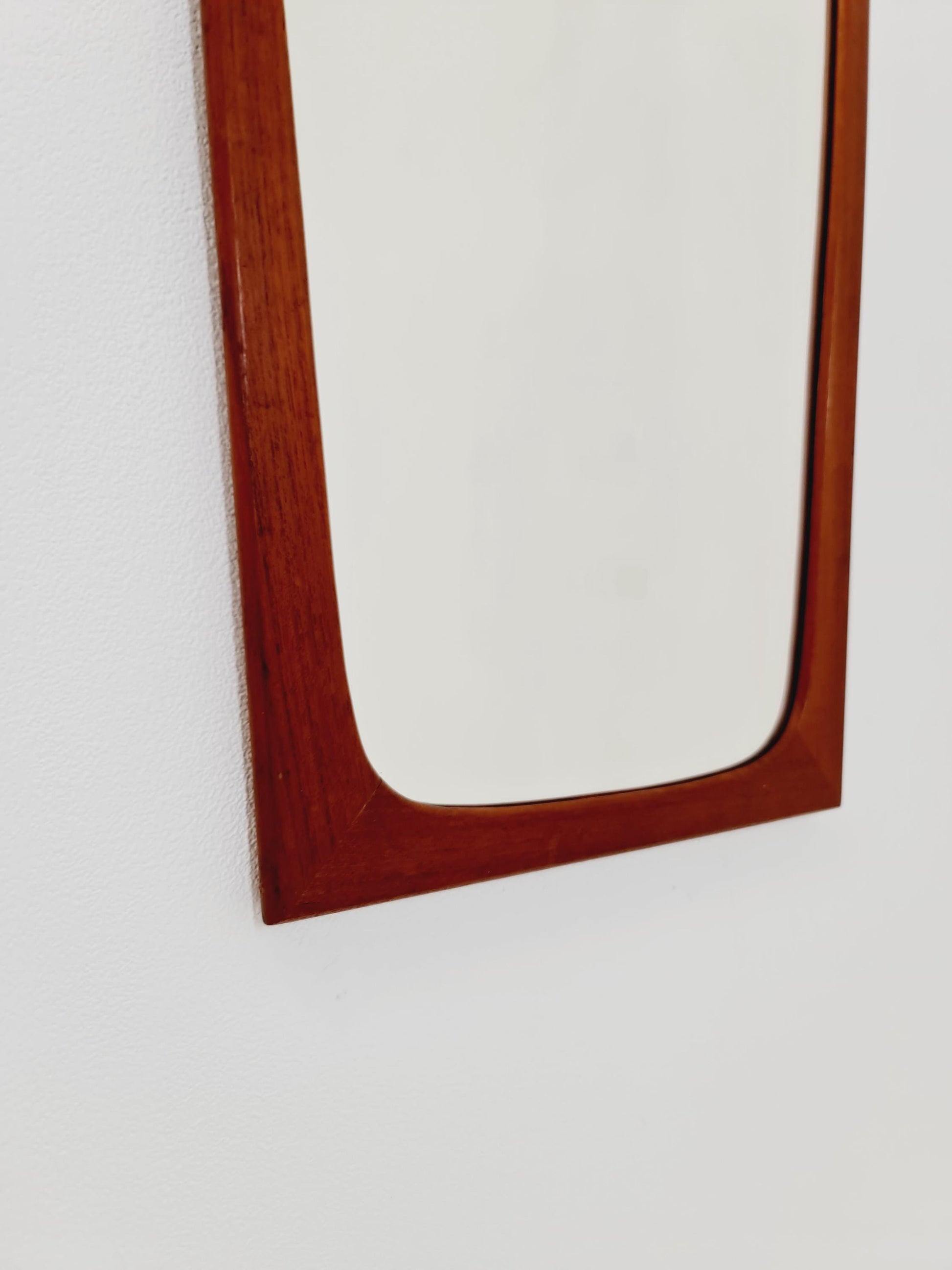 Teak Danish mid-century Modern wall-mounted mirror, 1960s