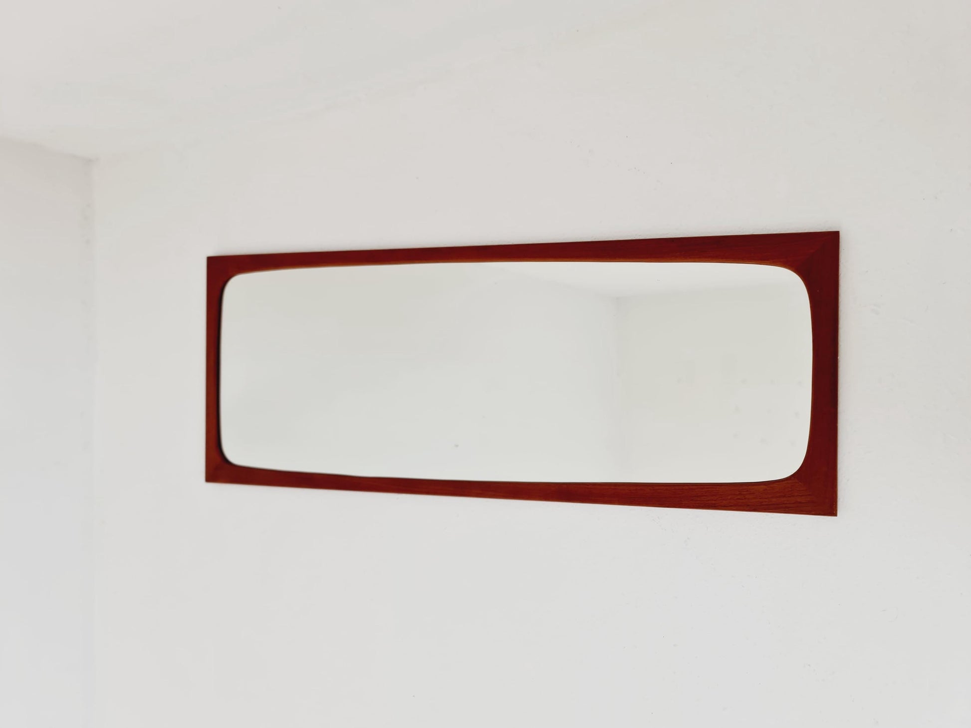 Teak Danish mid-century Modern wall-mounted mirror, 1960s