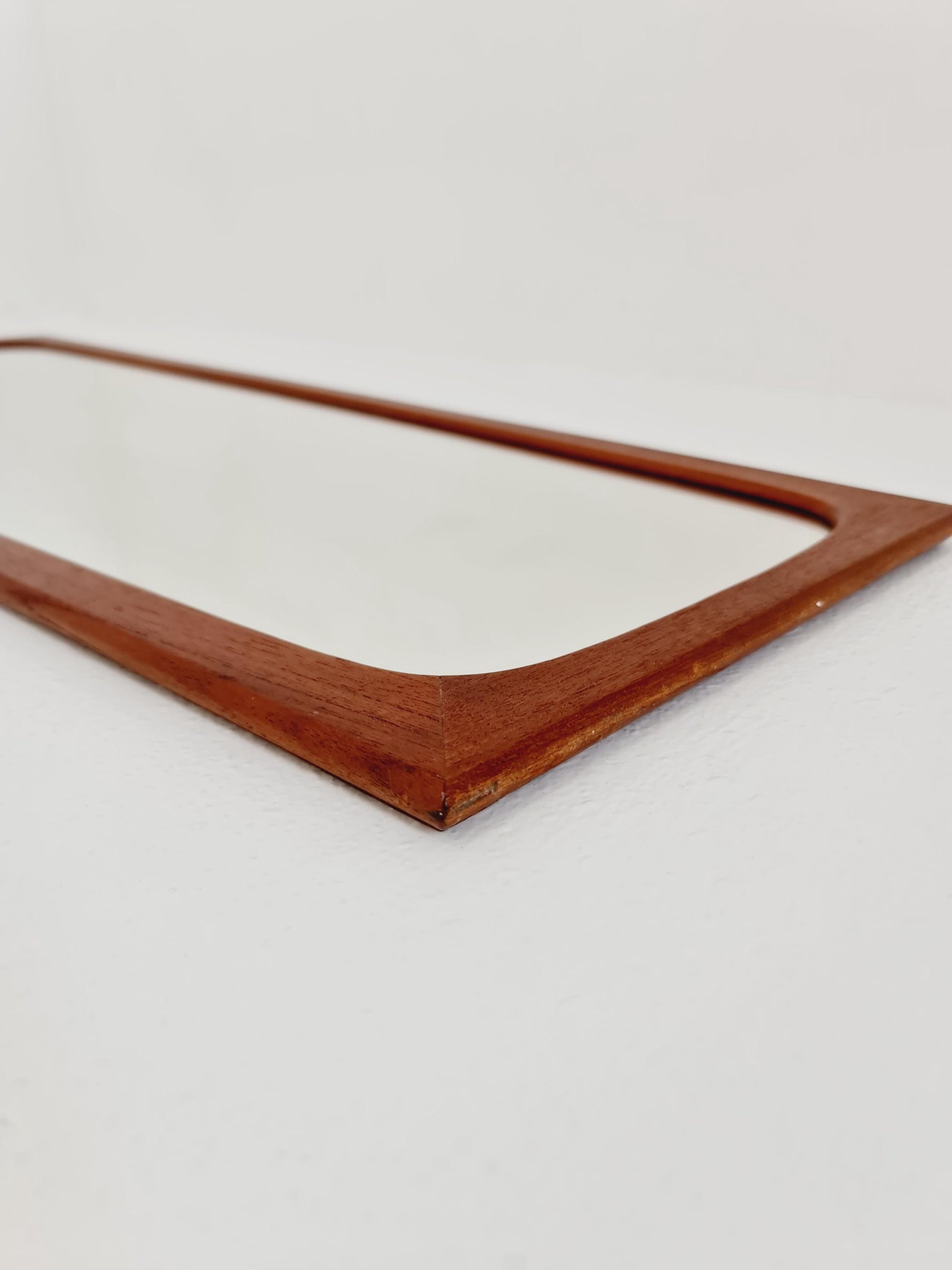 Teak Danish mid-century Modern wall-mounted mirror, 1960s