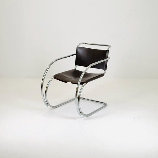 Mid century Bauhaus MR20 armchair by Mies van der Rohe for Knoll USA 1980s