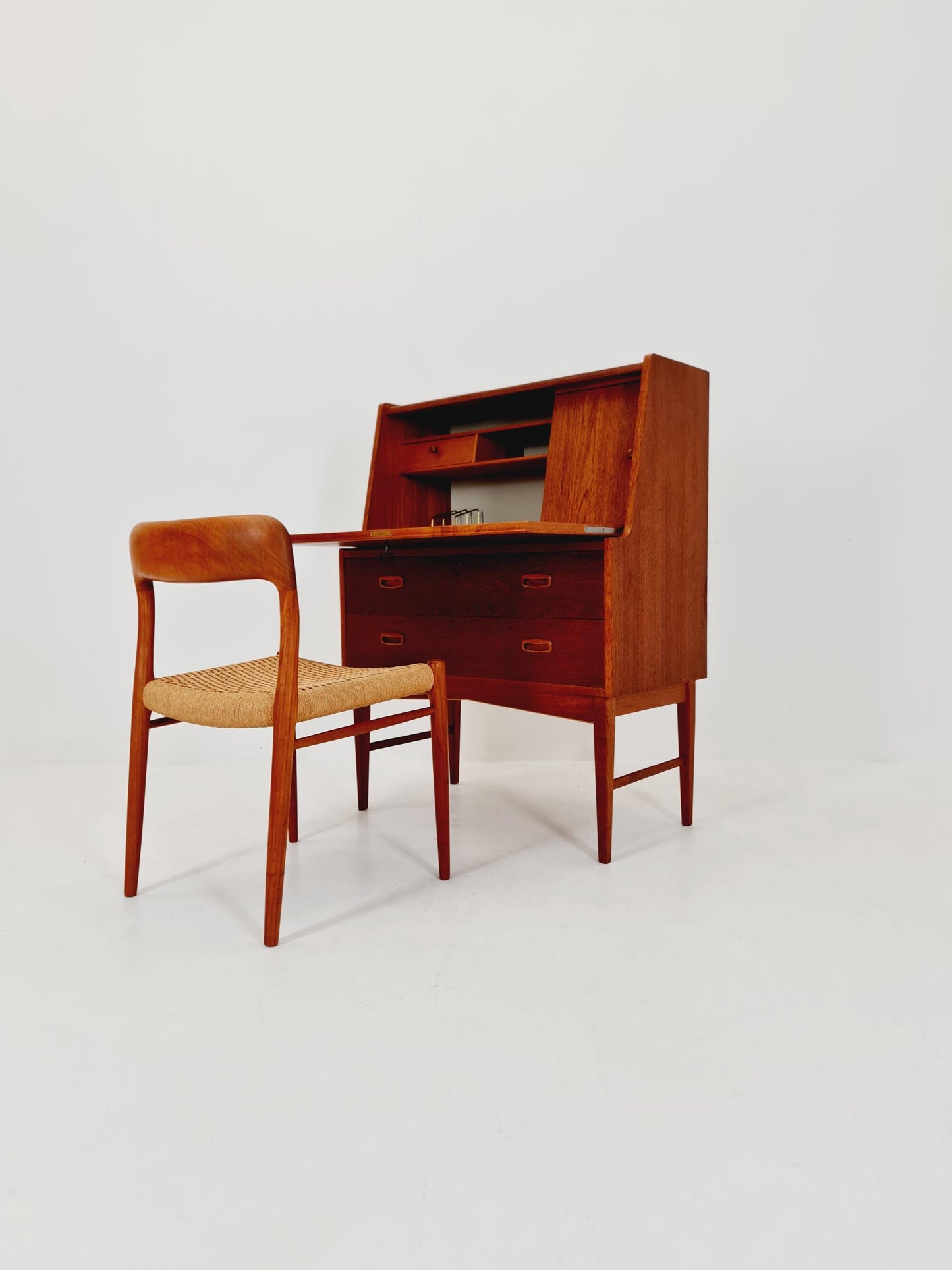 Midcentury Danish vintage teak secretary, vanity /Make up table By Arne Wahl Iversen, 1960s