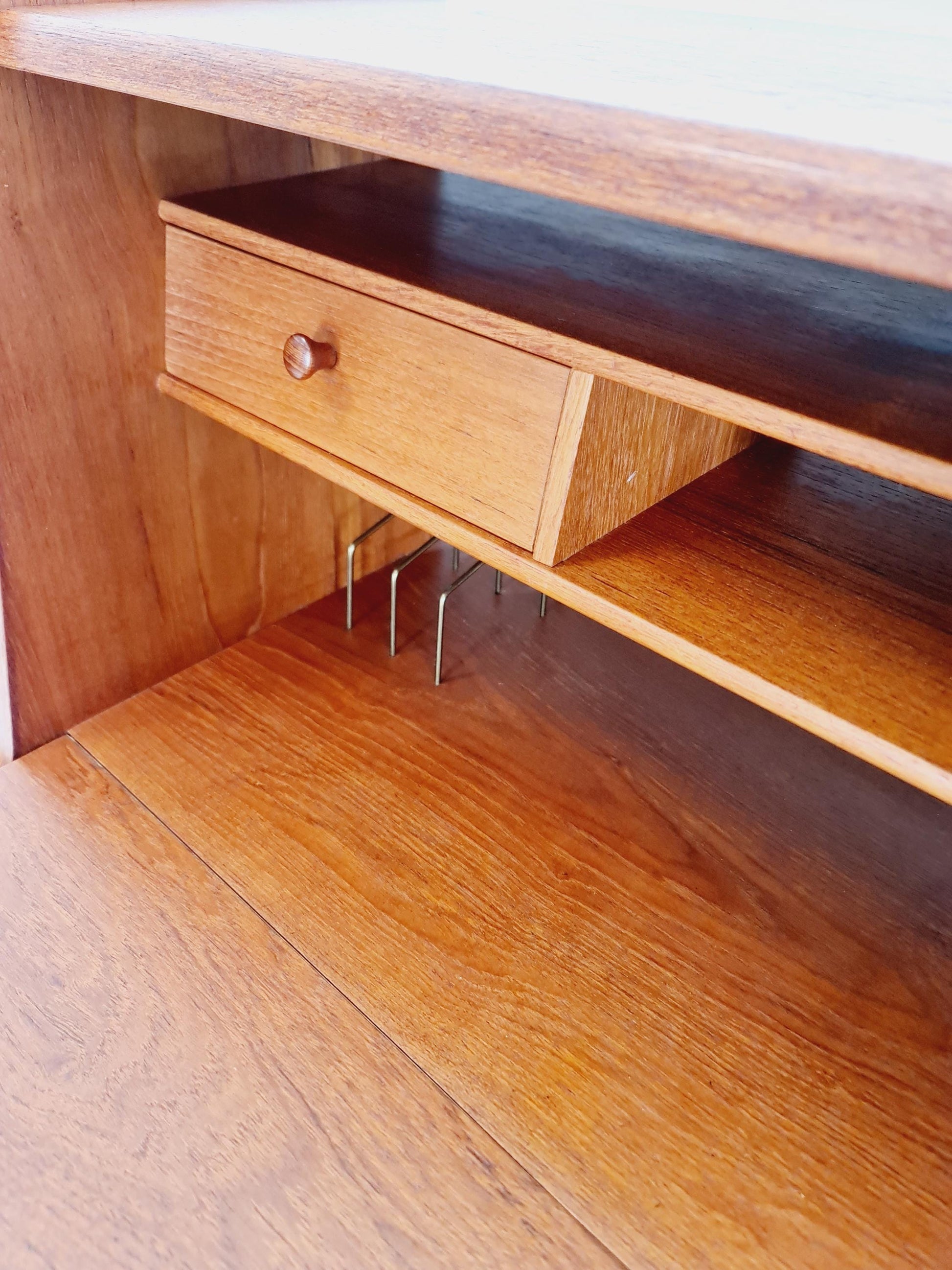 Midcentury Danish vintage teak secretary, vanity /Make up table By Arne Wahl Iversen, 1960s