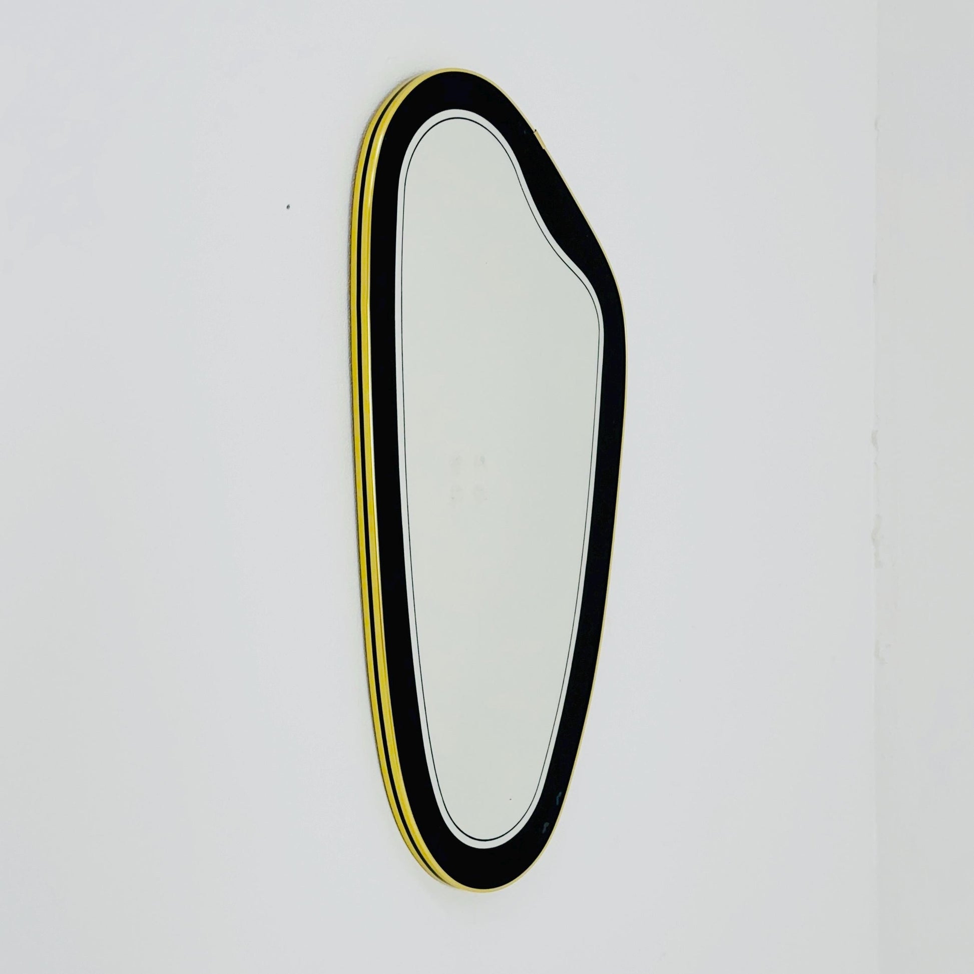 Kristall Mid Century asymmetric wall Mirror by lenzgold Nieren Spiegel - Kidney mirror 1960s rockabilly Germany