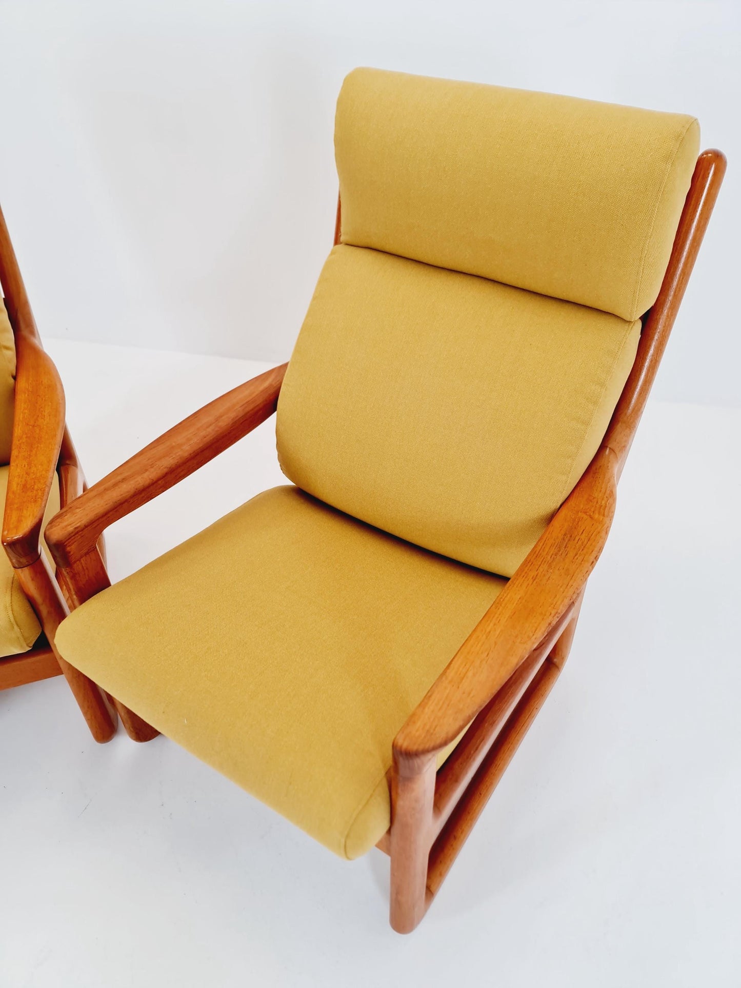 Mid century teak easy lounge chairs by Johannes Andersen for Silkeborg , 1960s
