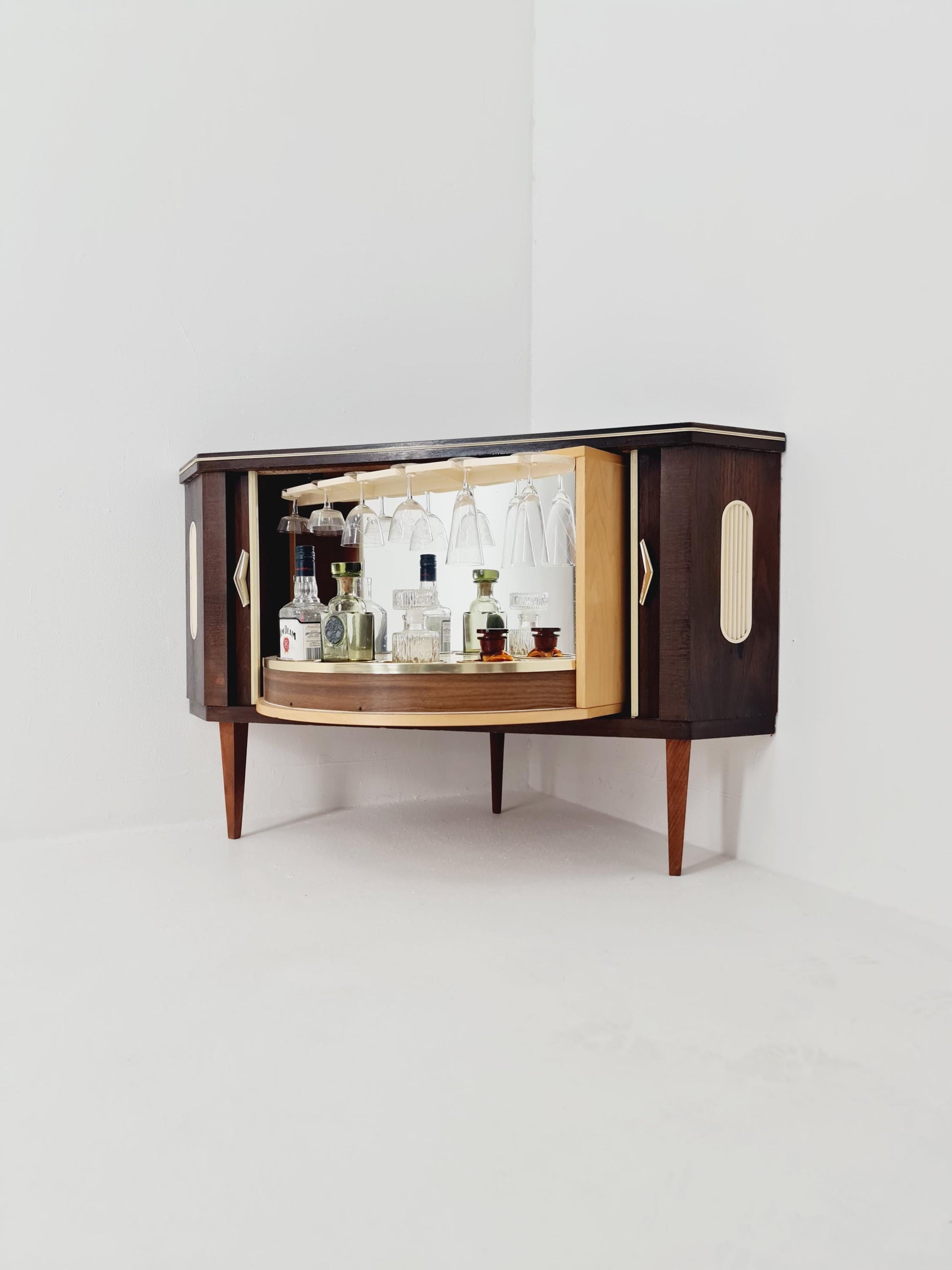 Rare Mid century Corner German bar/ sideboard, 1950s