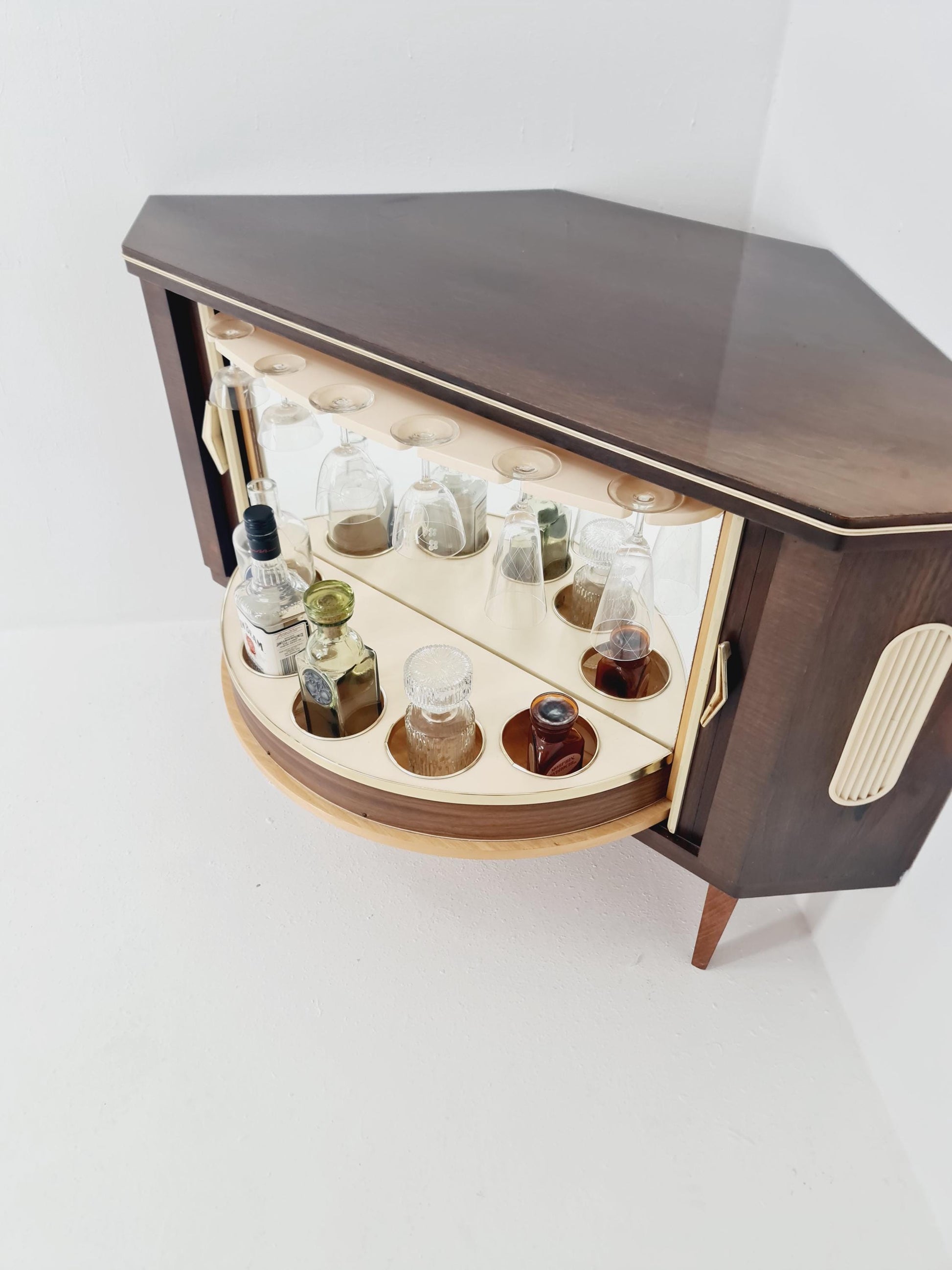Rare Mid century Corner German bar/ sideboard, 1950s