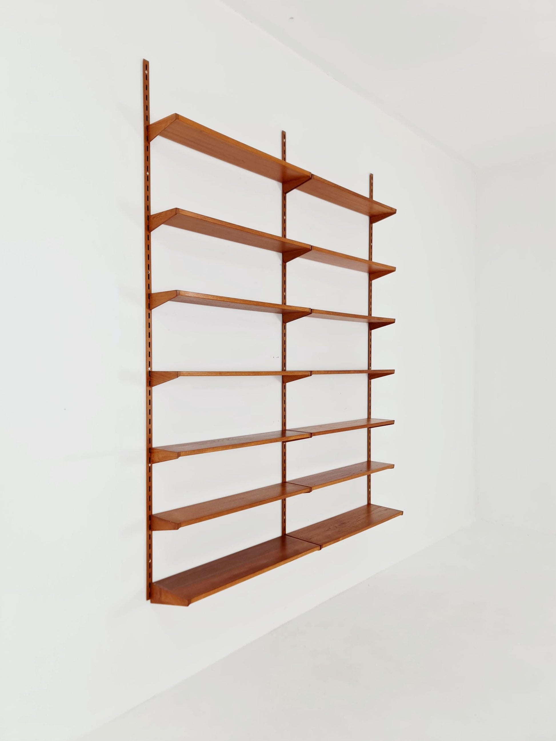 Danish modern modular Teak shelving system by Kai kristansen for FH Möbel , Denmark, 1960s