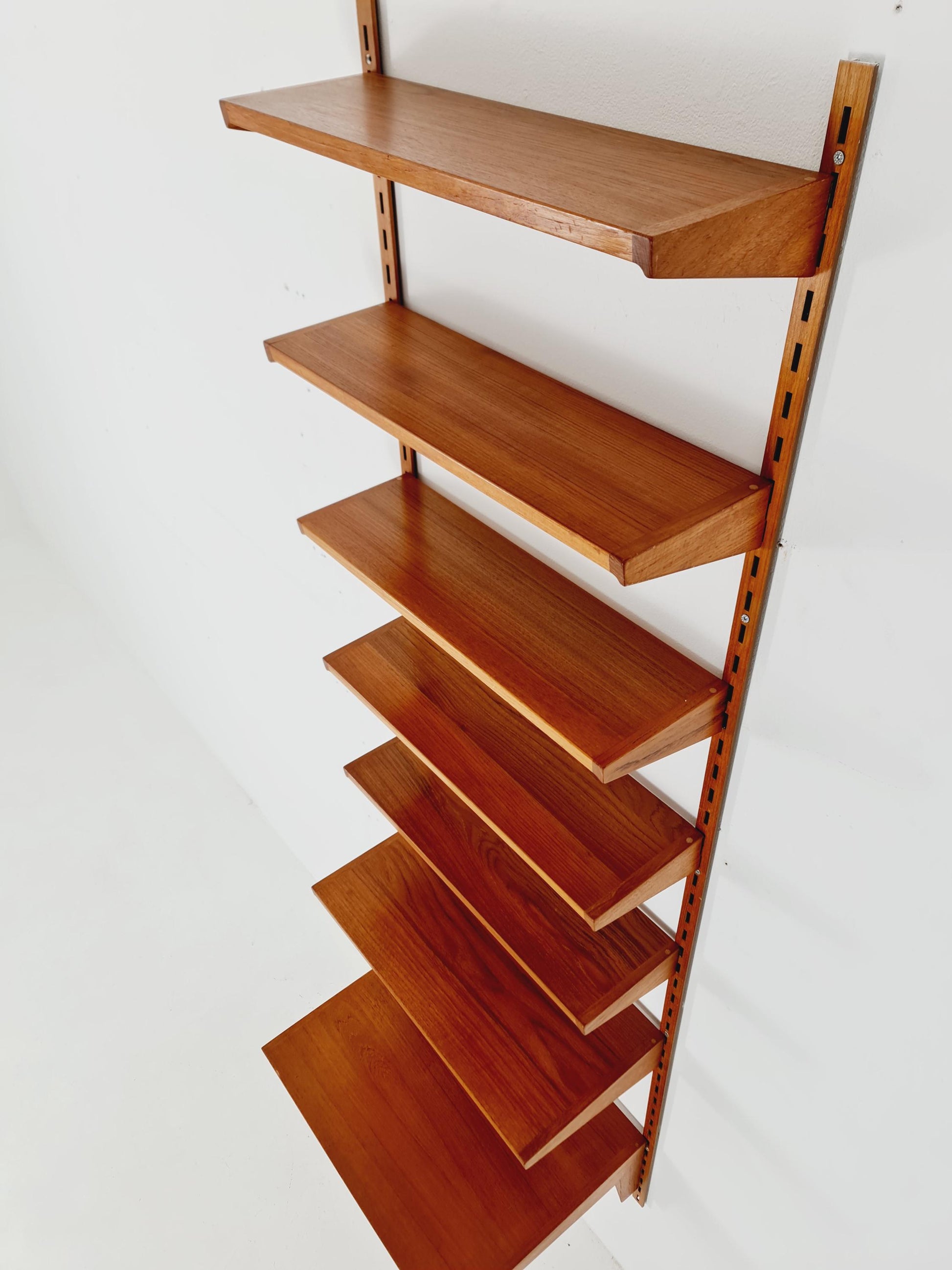Danish modern modular Teak shelving system by Kai kristansen for FH Möbel , Denmark, 1960s