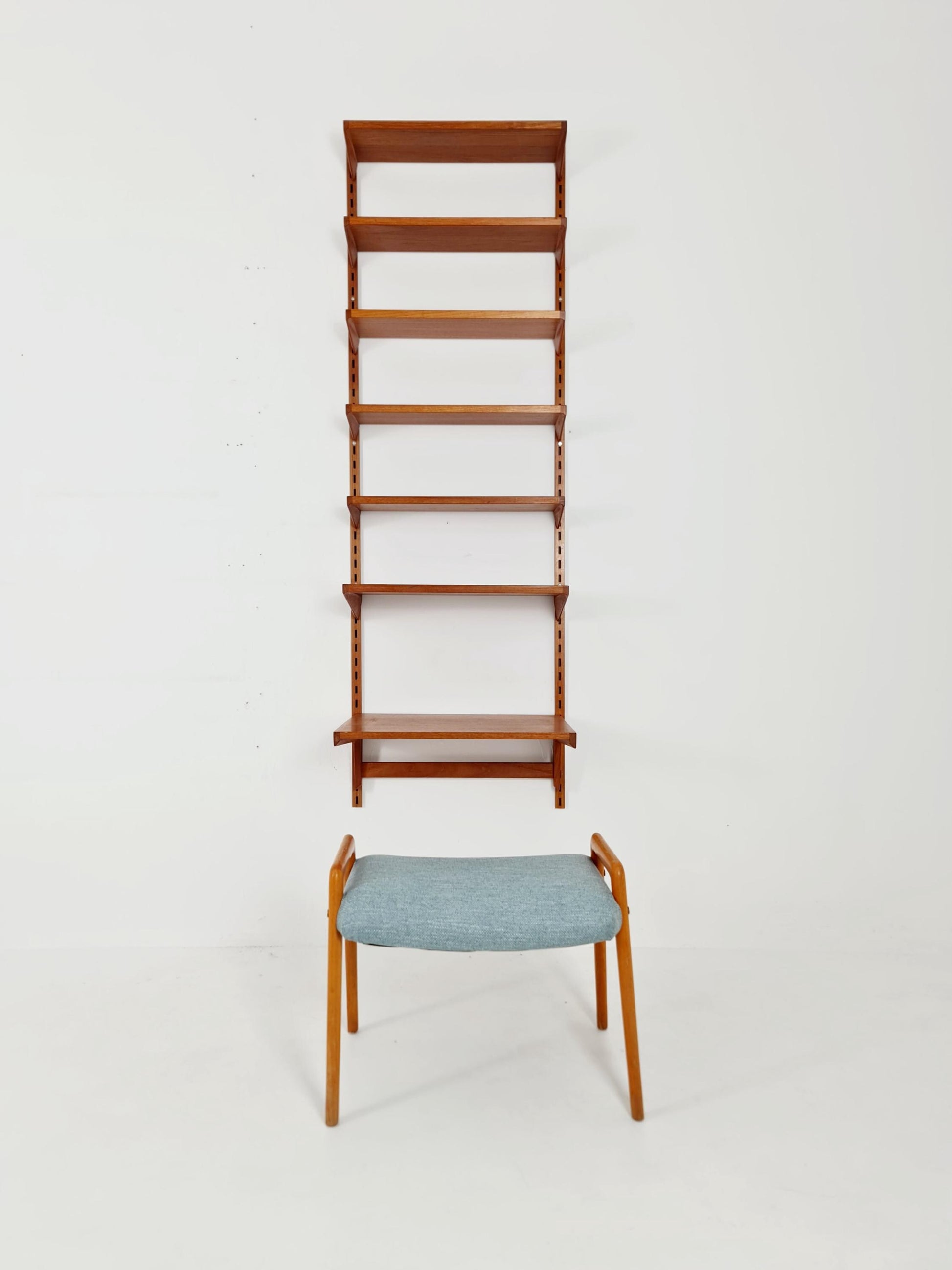 Danish modern modular Teak shelving system by Kai kristansen for FH Möbel , Denmark, 1960s