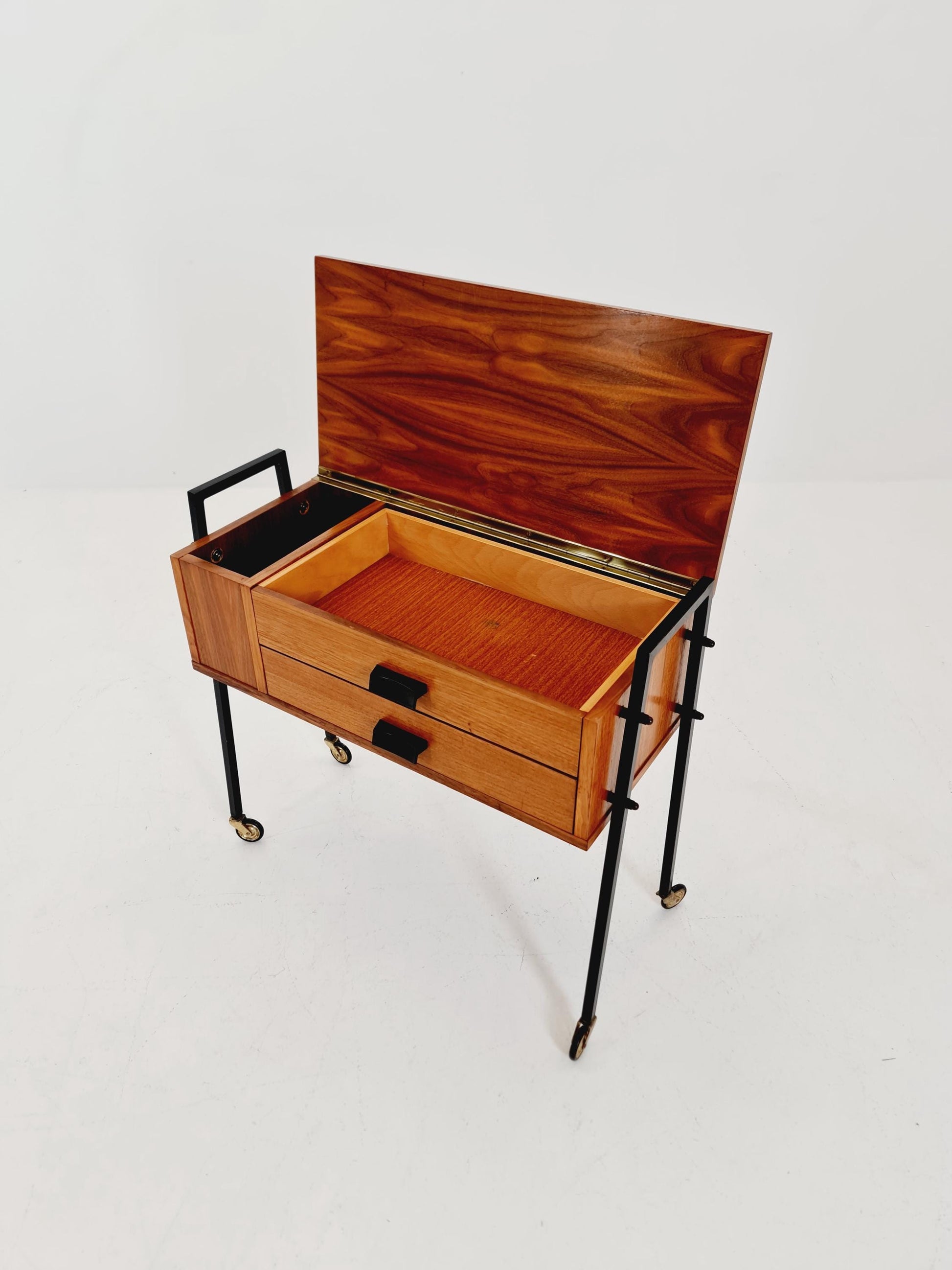 Vintage Walnut table/ side table cabinet, 1960s