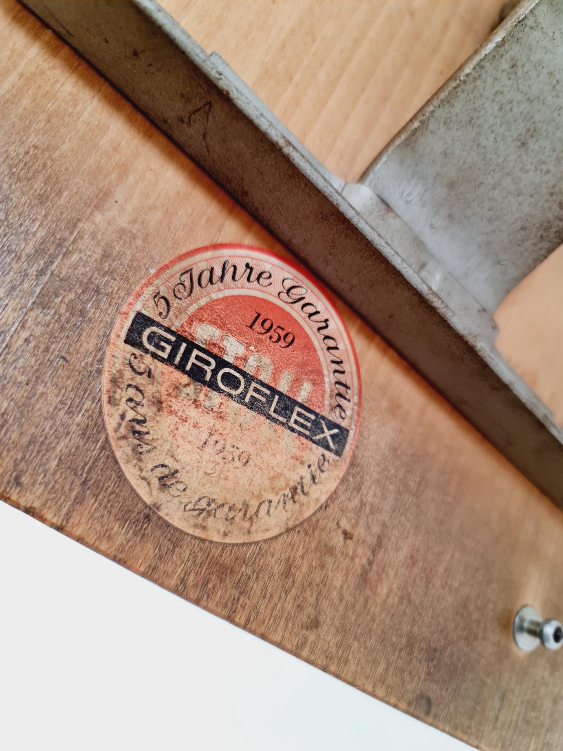 Bauhaus swivel office chair in solid wood By Stoll Giroflex ,1950s