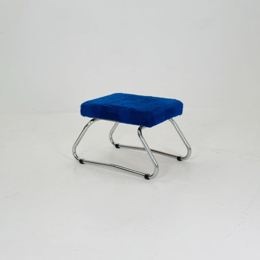 Mid century Stool with Chrome Accents and Hidden Steps –1960s