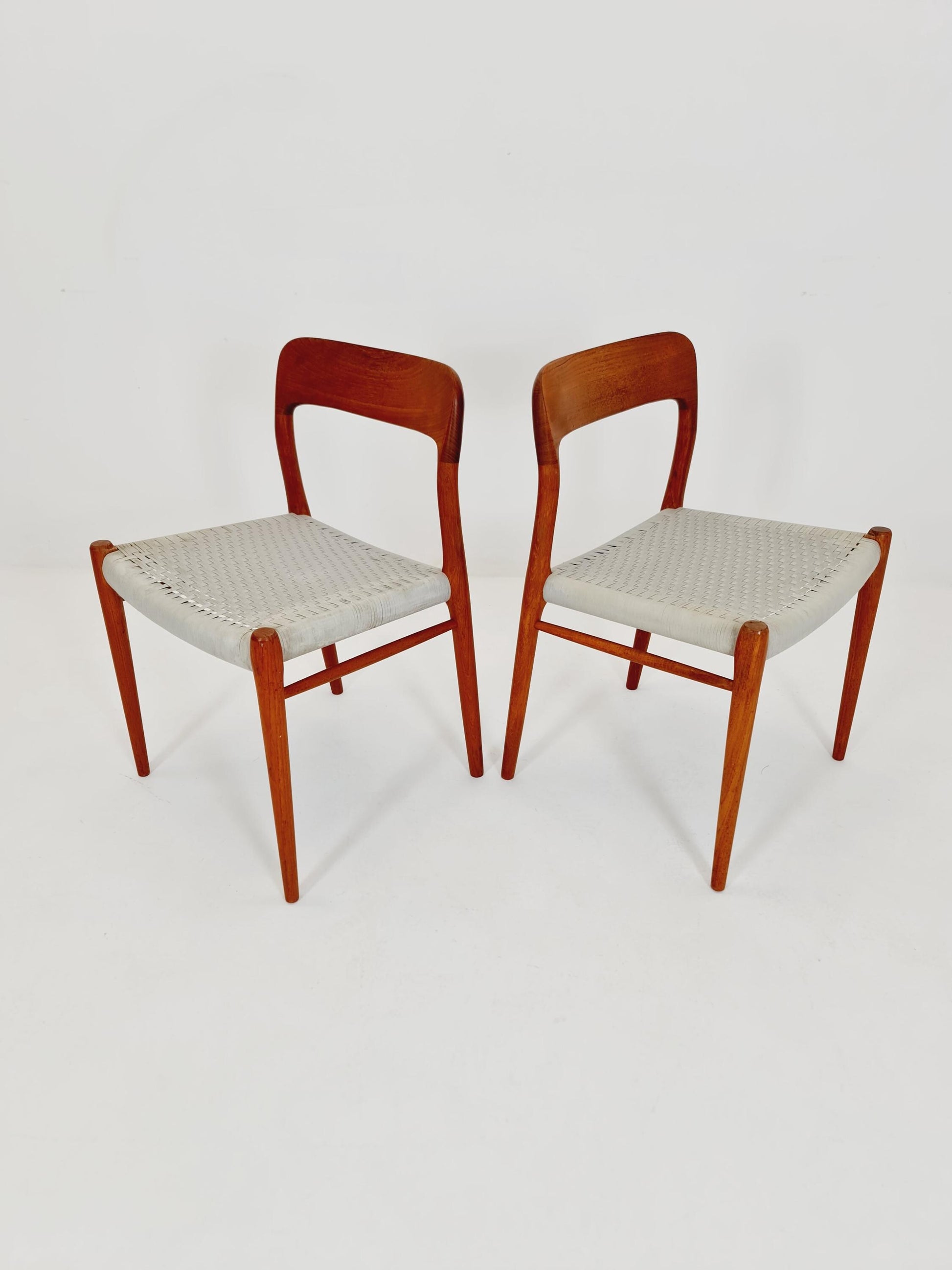 1 of 2 Vintage Danish teak dining charis by Niels Otto Møller Model 77, 1960s,