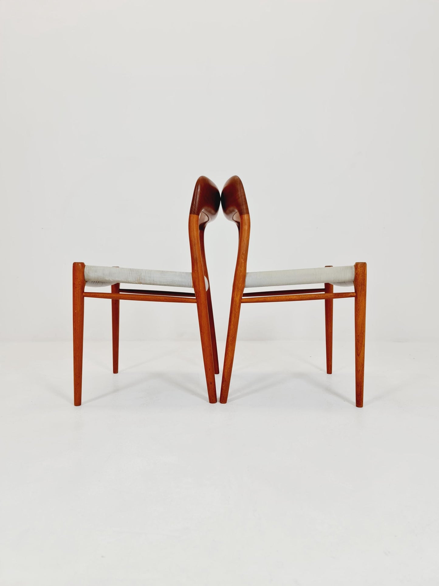 1 of 2 Vintage Danish teak dining charis by Niels Otto Møller Model 77, 1960s,