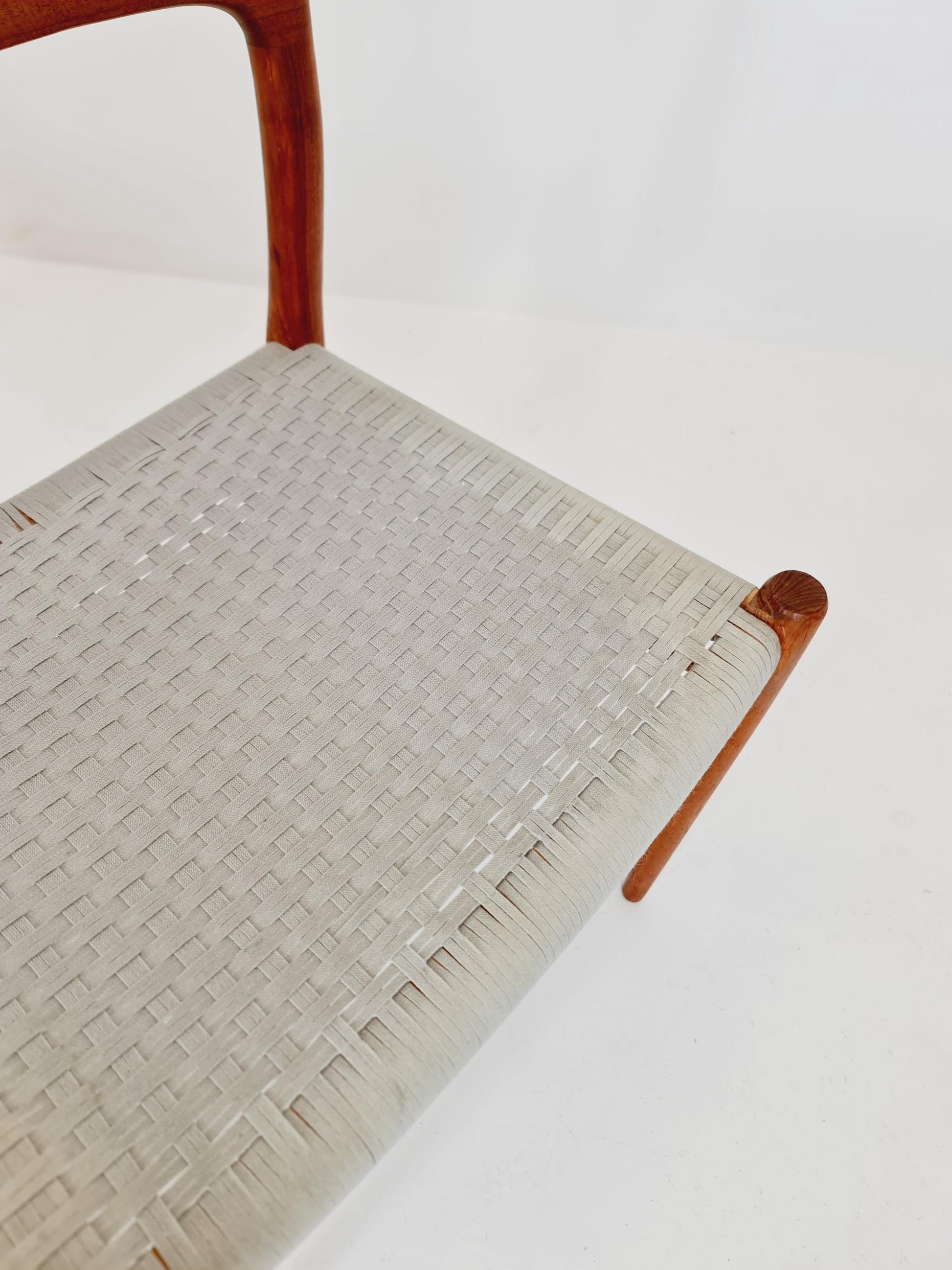 1 of 2 Vintage Danish teak dining charis by Niels Otto Møller Model 77, 1960s,