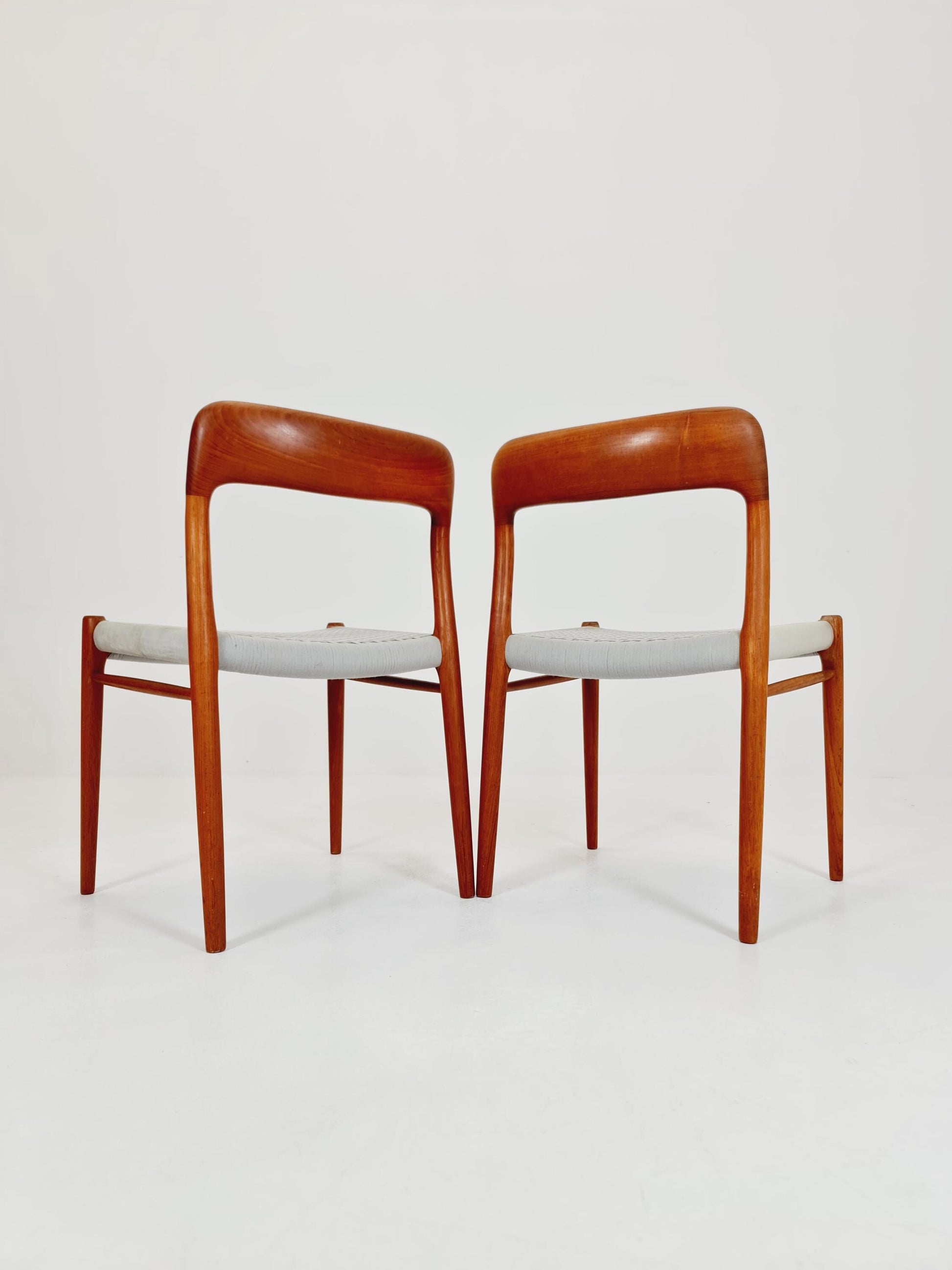 1 of 2 Vintage Danish teak dining charis by Niels Otto Møller Model 77, 1960s,