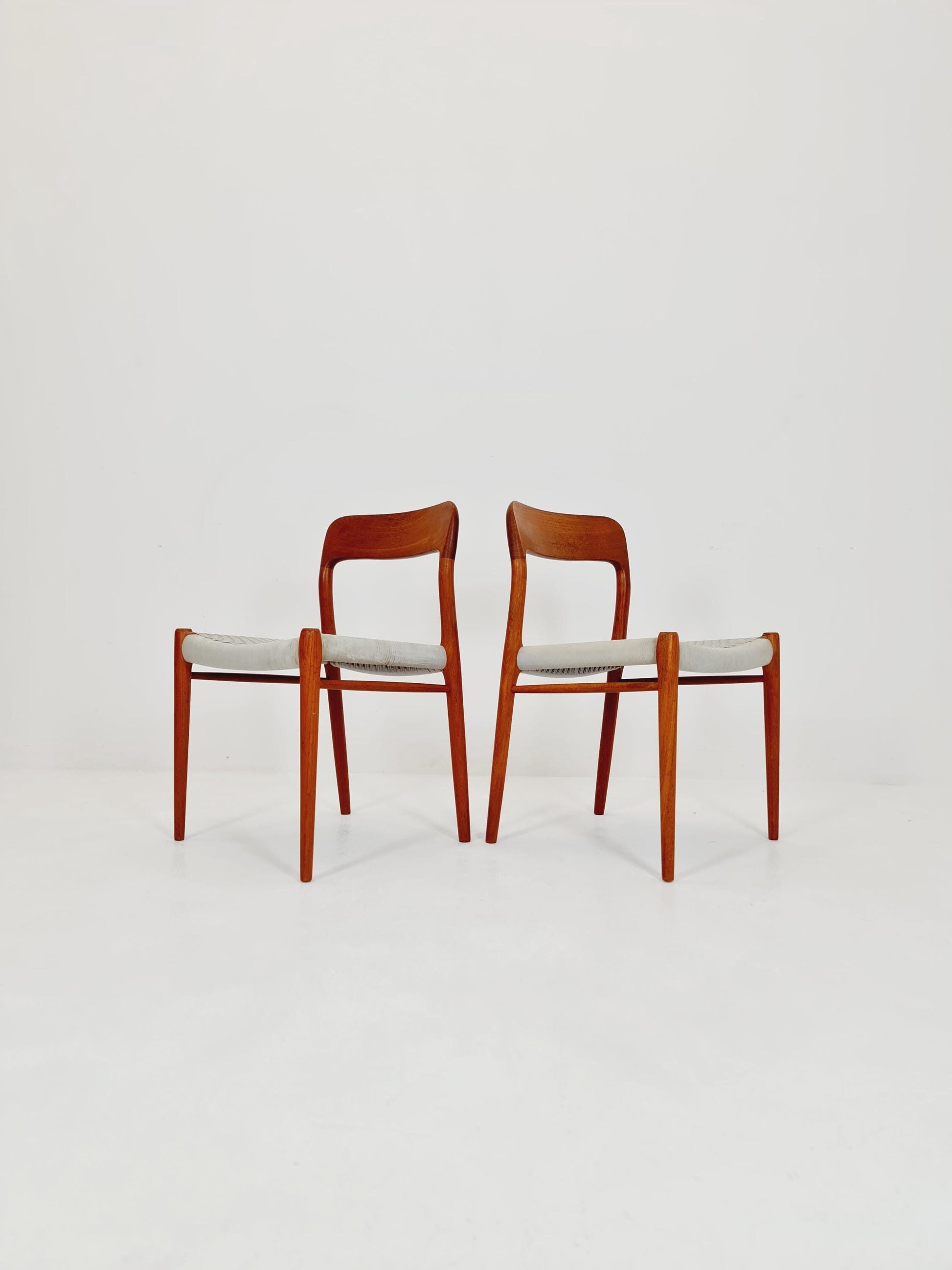 1 of 2 Vintage Danish teak dining charis by Niels Otto Møller Model 77, 1960s,