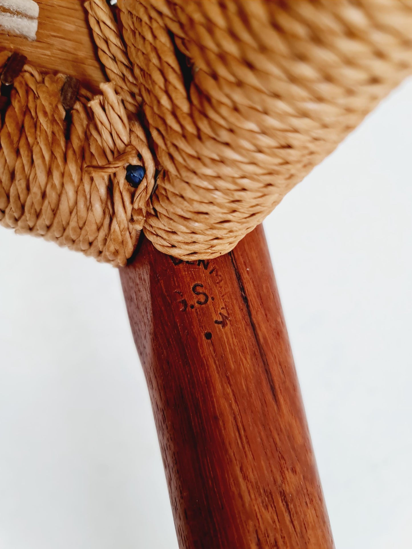 Vintage Danish teak dining stool ottoman by Niels Otto Møller , 1960s