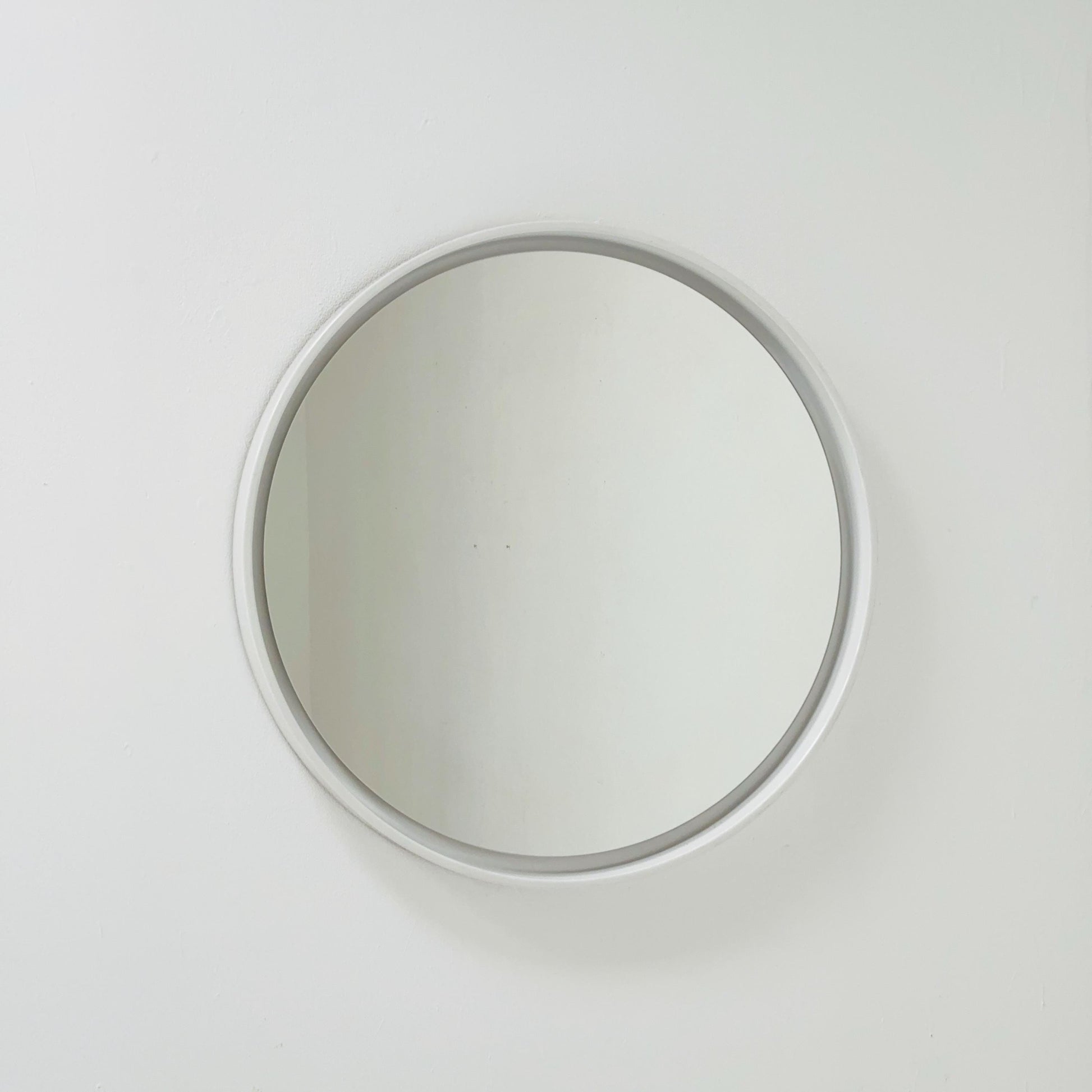 Space age/mid century large plastic frame round mirror 1970s