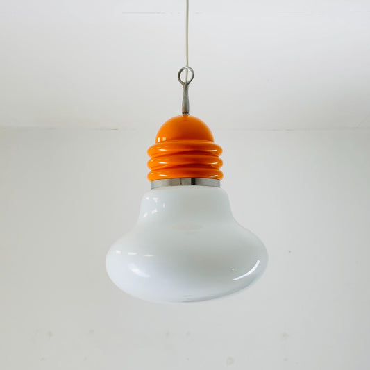 Mid century pop art Arianna Bulb Cwiling pendant Lamp by Piero Brombin for Artemide,Italy 1960s
