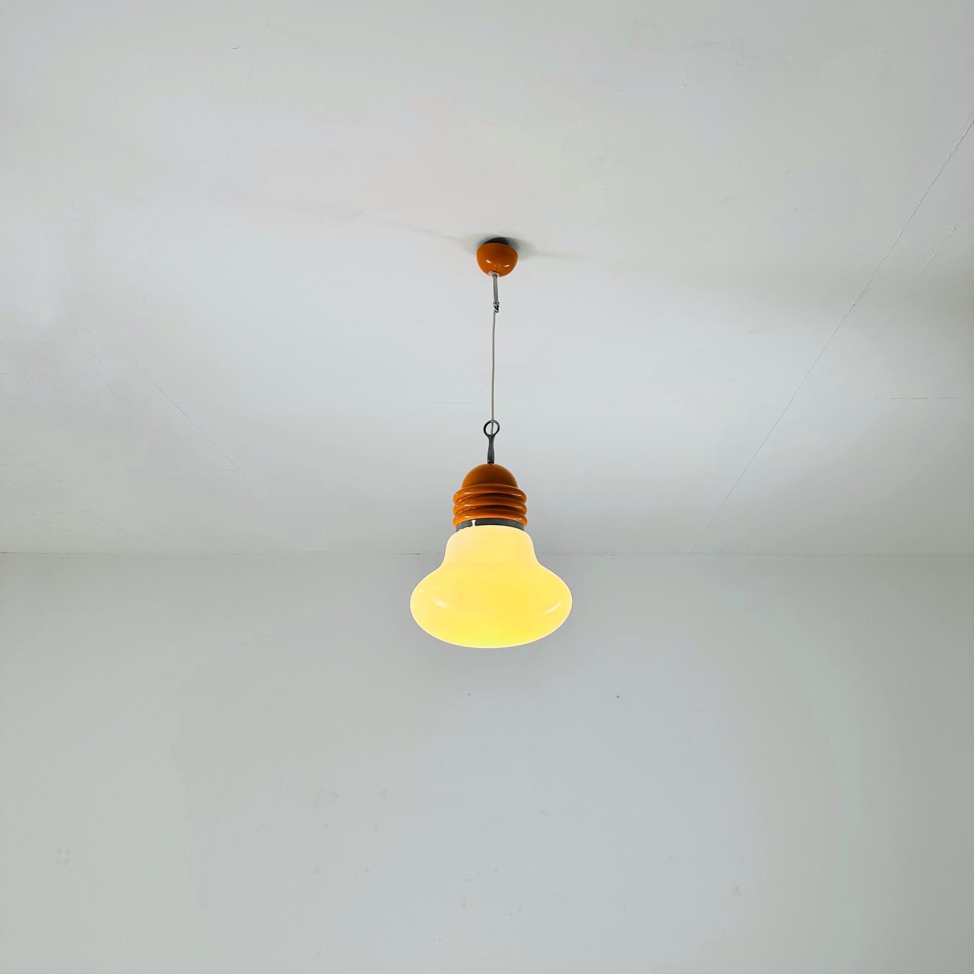 Mid century pop art Arianna Bulb Cwiling pendant Lamp by Piero Brombin for Artemide,Italy 1960s