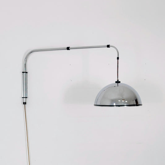 Mid century Wall-Mounted Adjustable Pendant Lamp | Height & Length | Bauhaus design, 1980s Italy