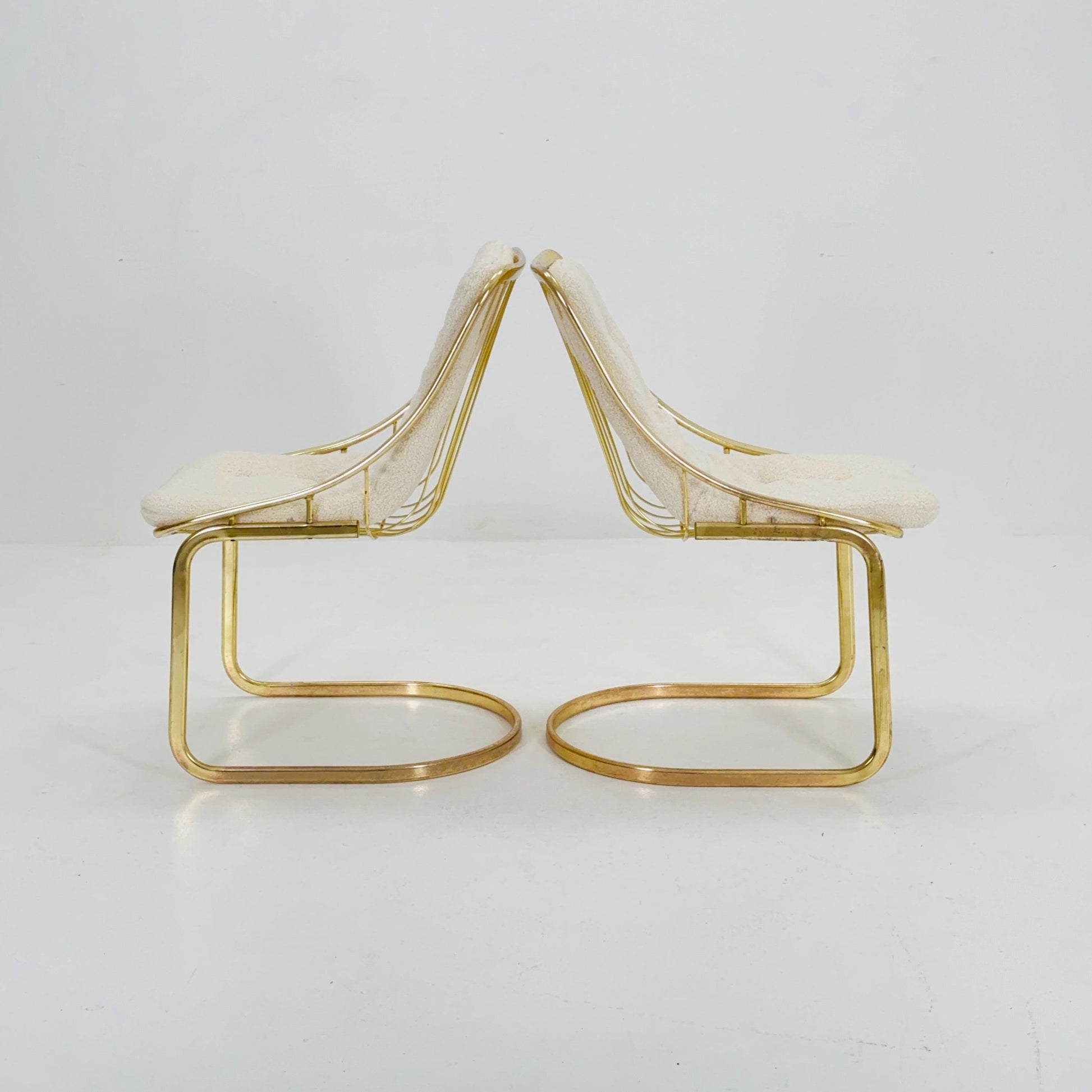 Set of 2 Mid century chrome Dining Chairs by Gastone Rinaldi, Italy, 1970s