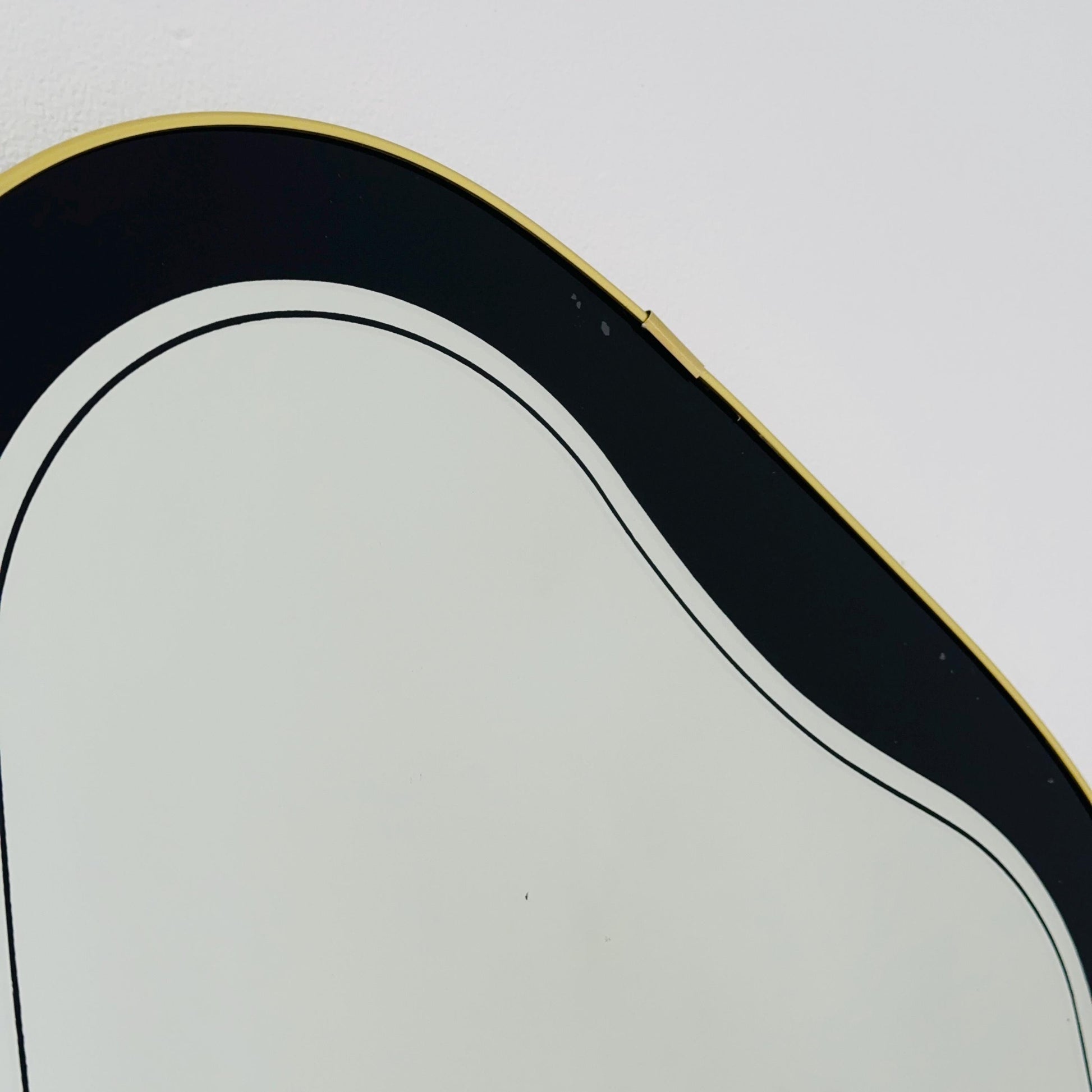 Kristall Mid Century asymmetric wall Mirror by lenzgold Nieren Spiegel - Kidney mirror 1960s rockabilly Germany