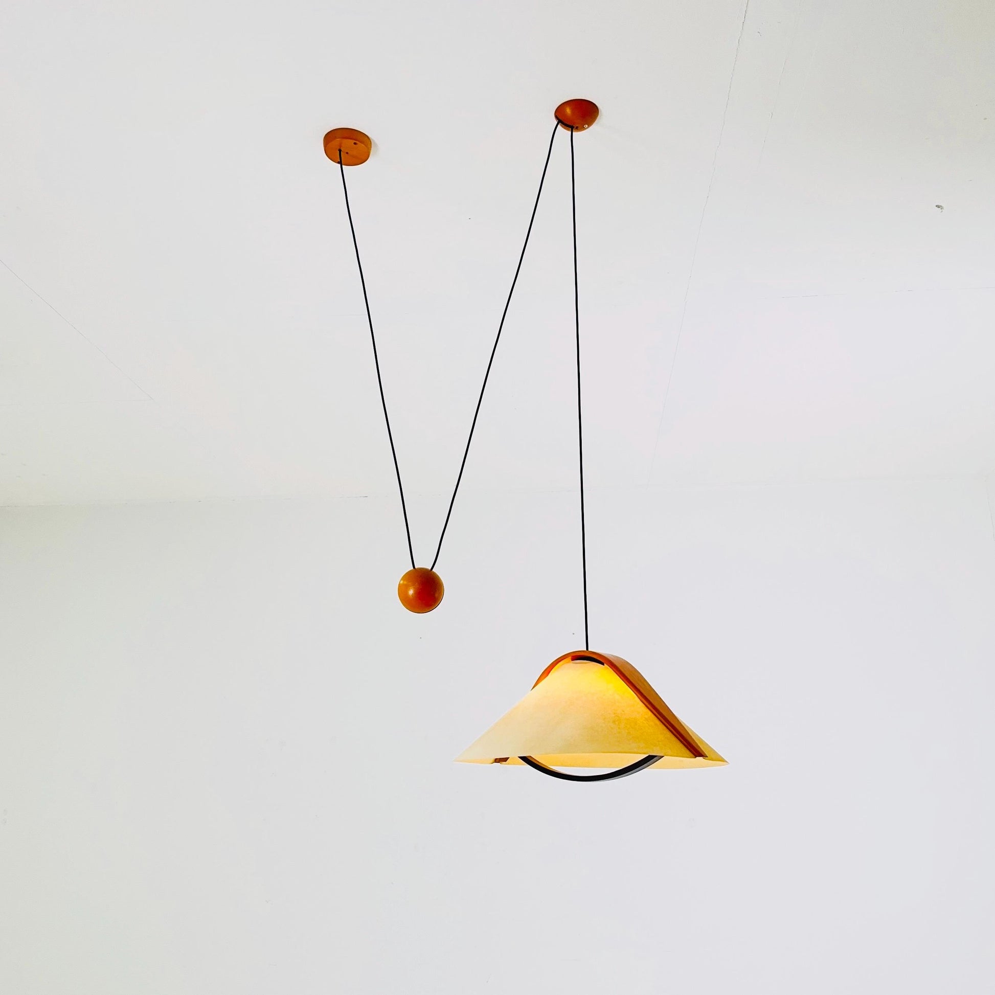 mid century Danish adjustable pendant lamp by DOMUS , 1970S Denmark