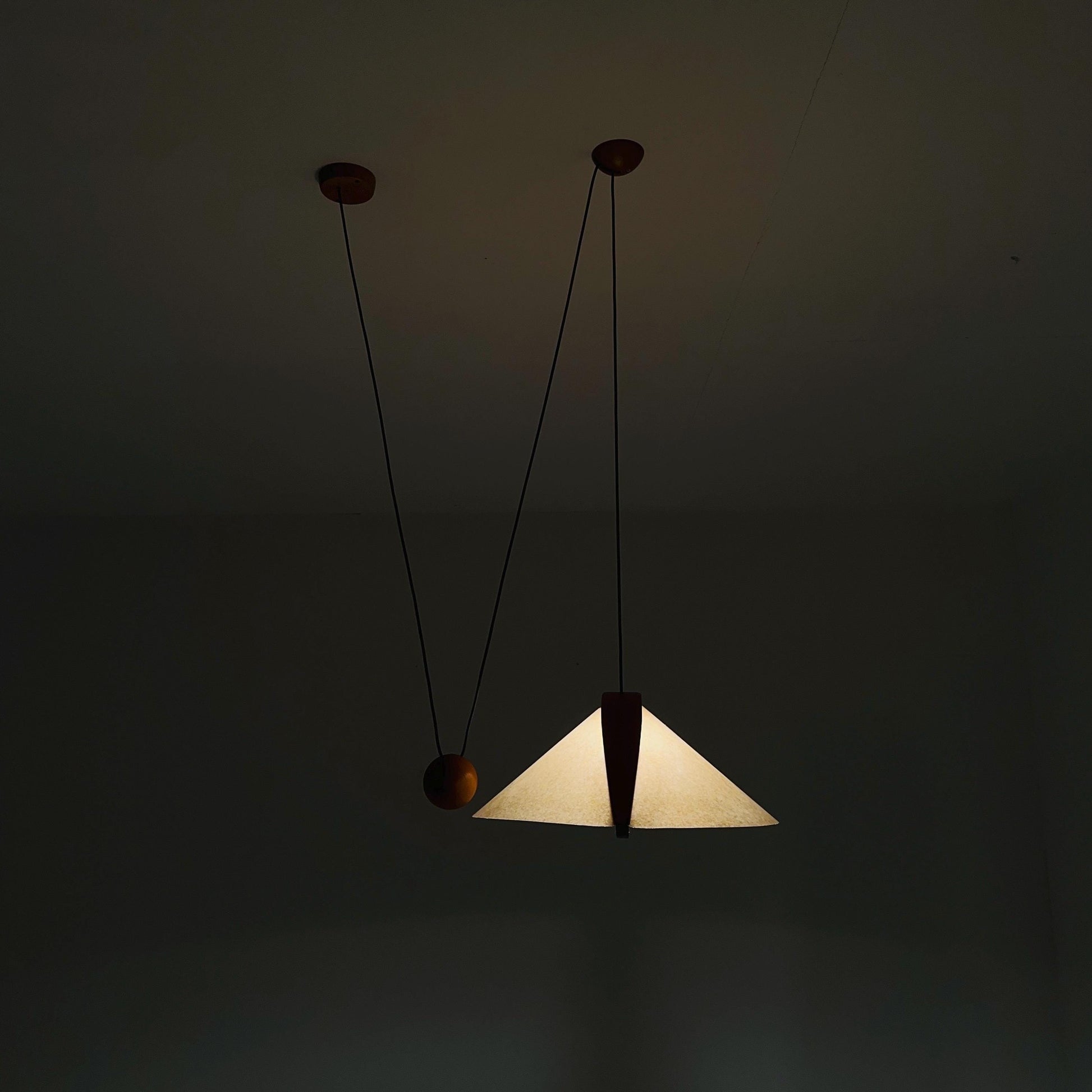 mid century Danish adjustable pendant lamp by DOMUS , 1970S Denmark
