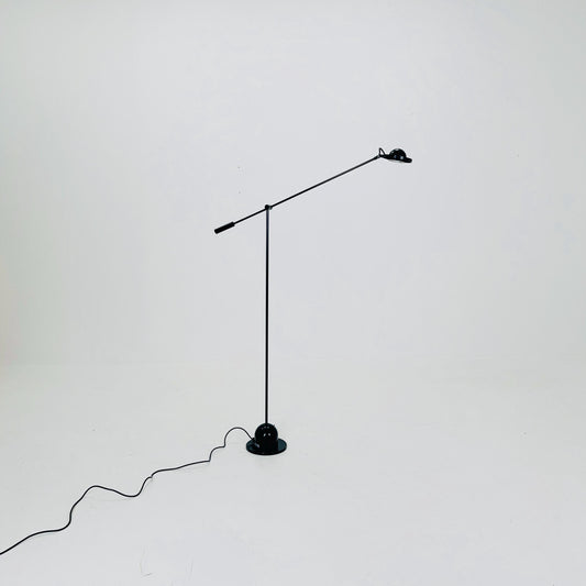 Post Modern black Adjustable floor lamp by Gammalux Italy, 1970s
