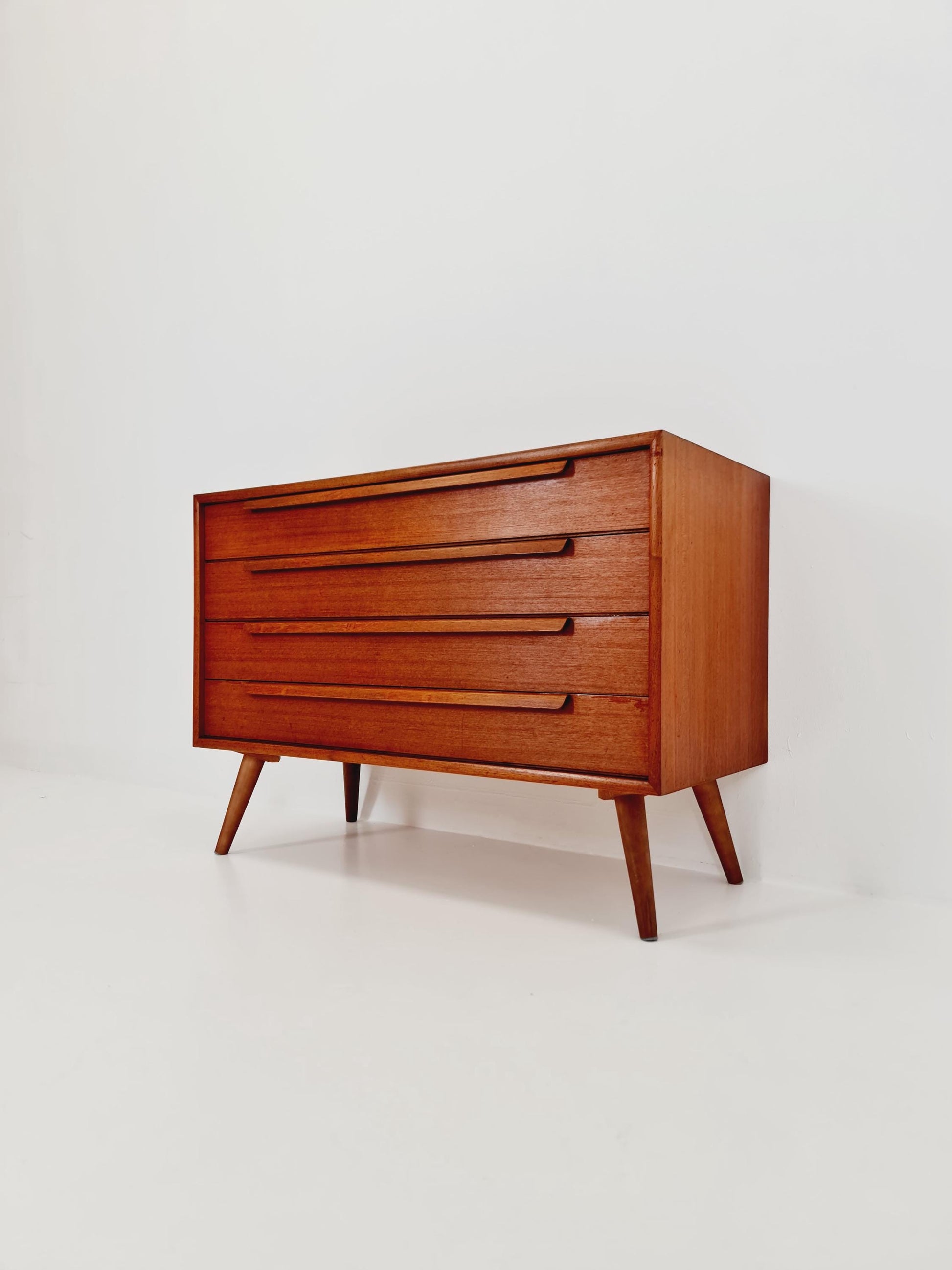 Mid century Modern German teak chest of drawers by WK möbel, 1960s