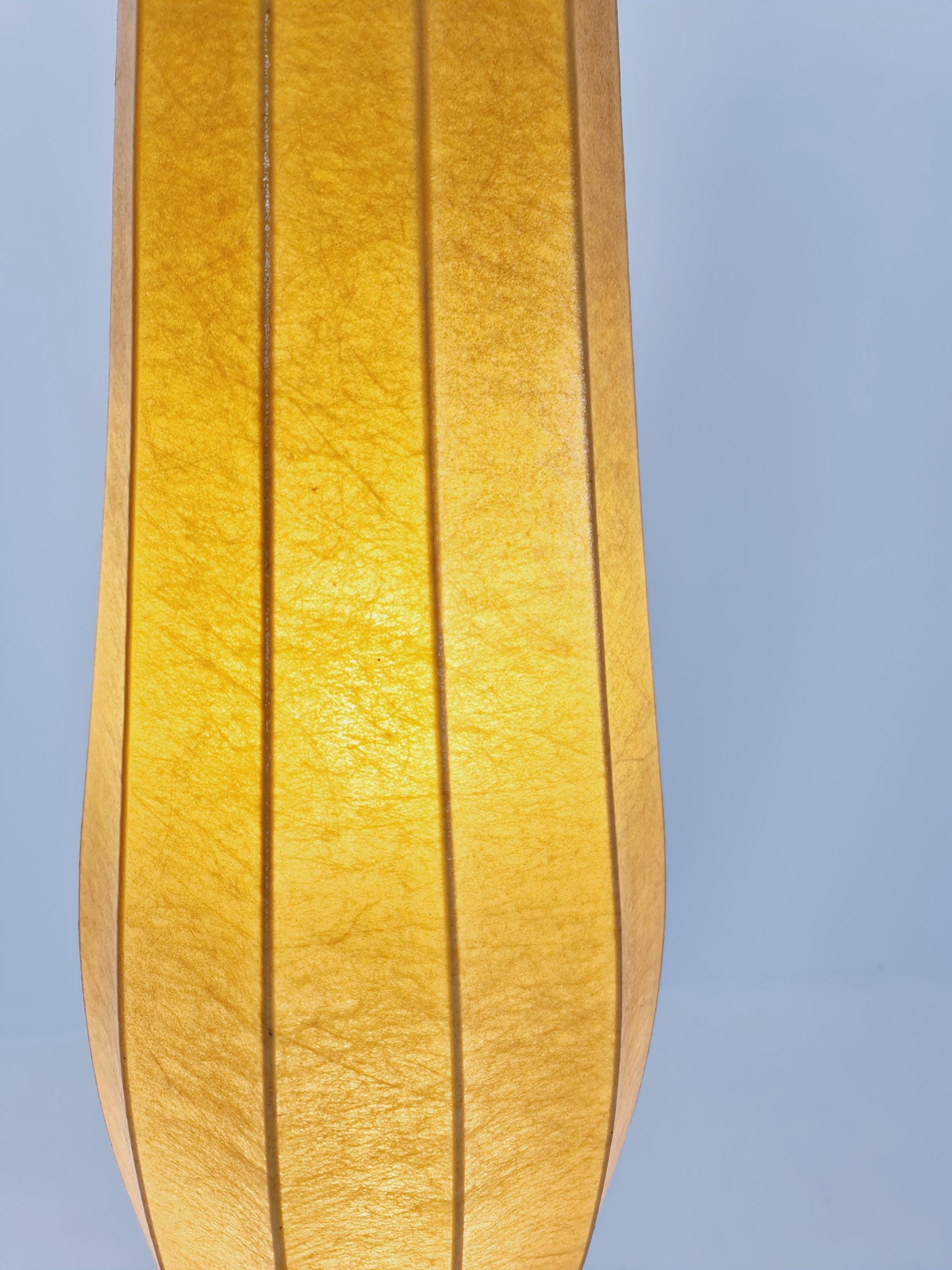 Mid century Danish tripod floor lamp in metal and cocoon shade By Klingele for Artimeta 1957s
