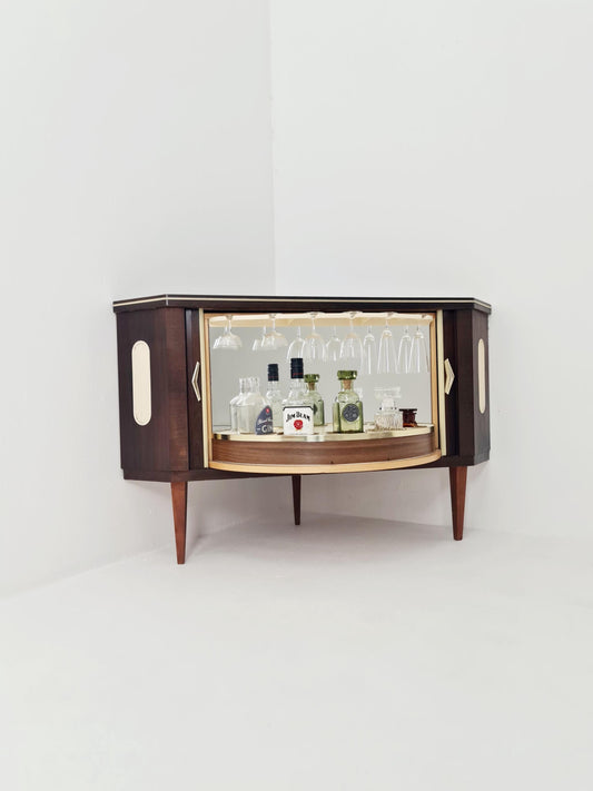 Rare Mid century Corner German bar/ sideboard, 1950s