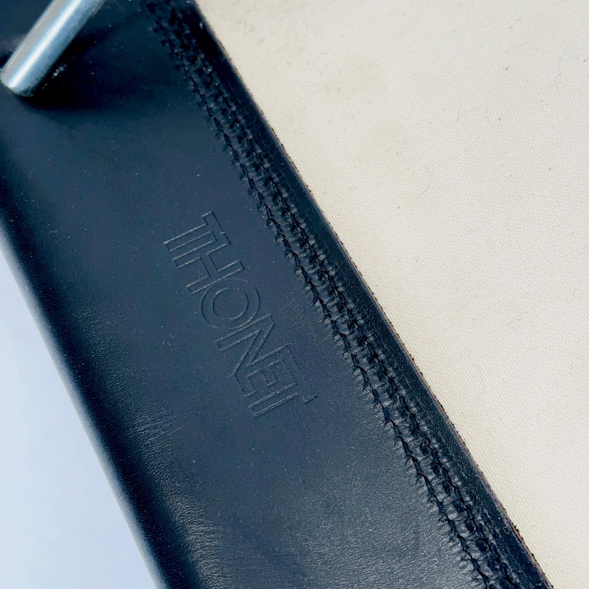 1 of 25 Bauhaus black leather iconic armchair by mart Stam for Thonet 1980s