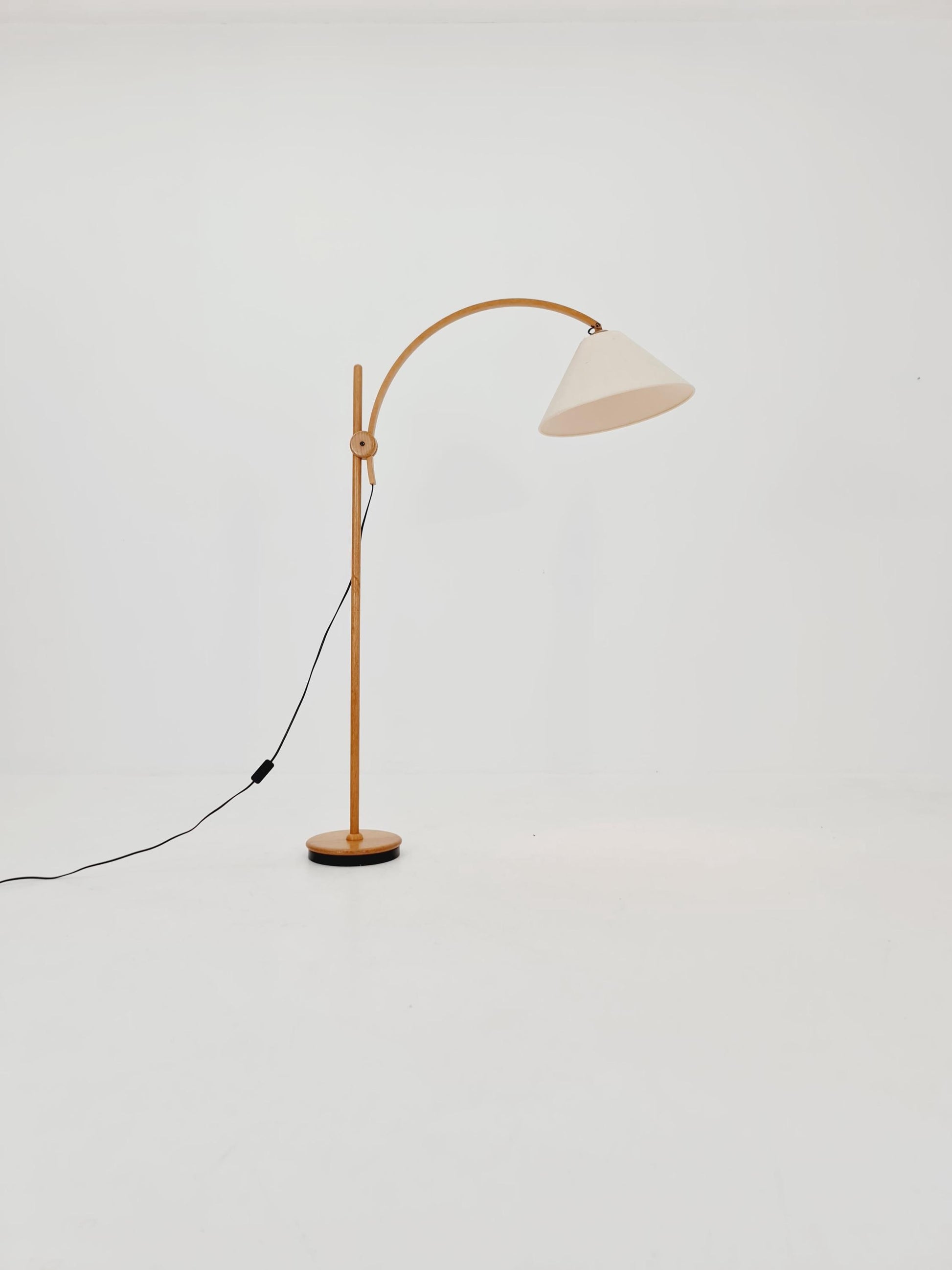 Vintage Danish Oak floor lamp by DOMUS 1970s