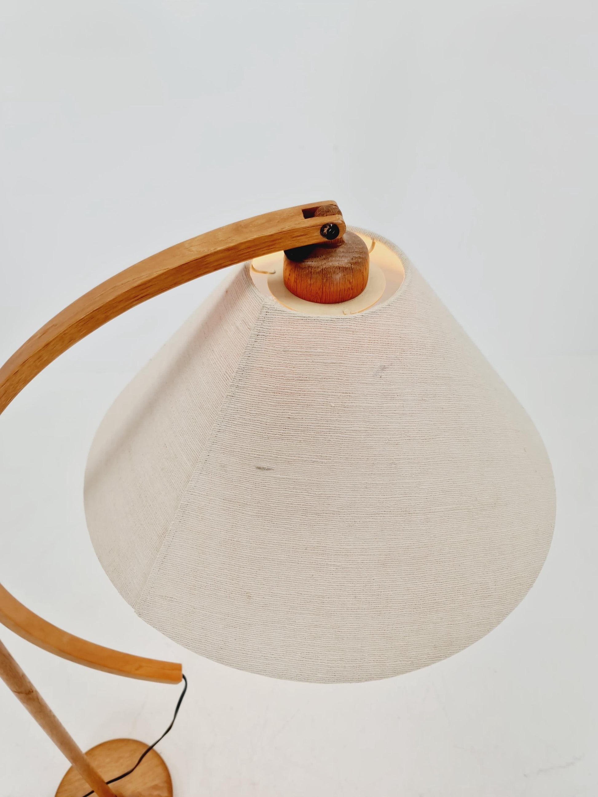 Vintage Danish Oak floor lamp by DOMUS 1970s