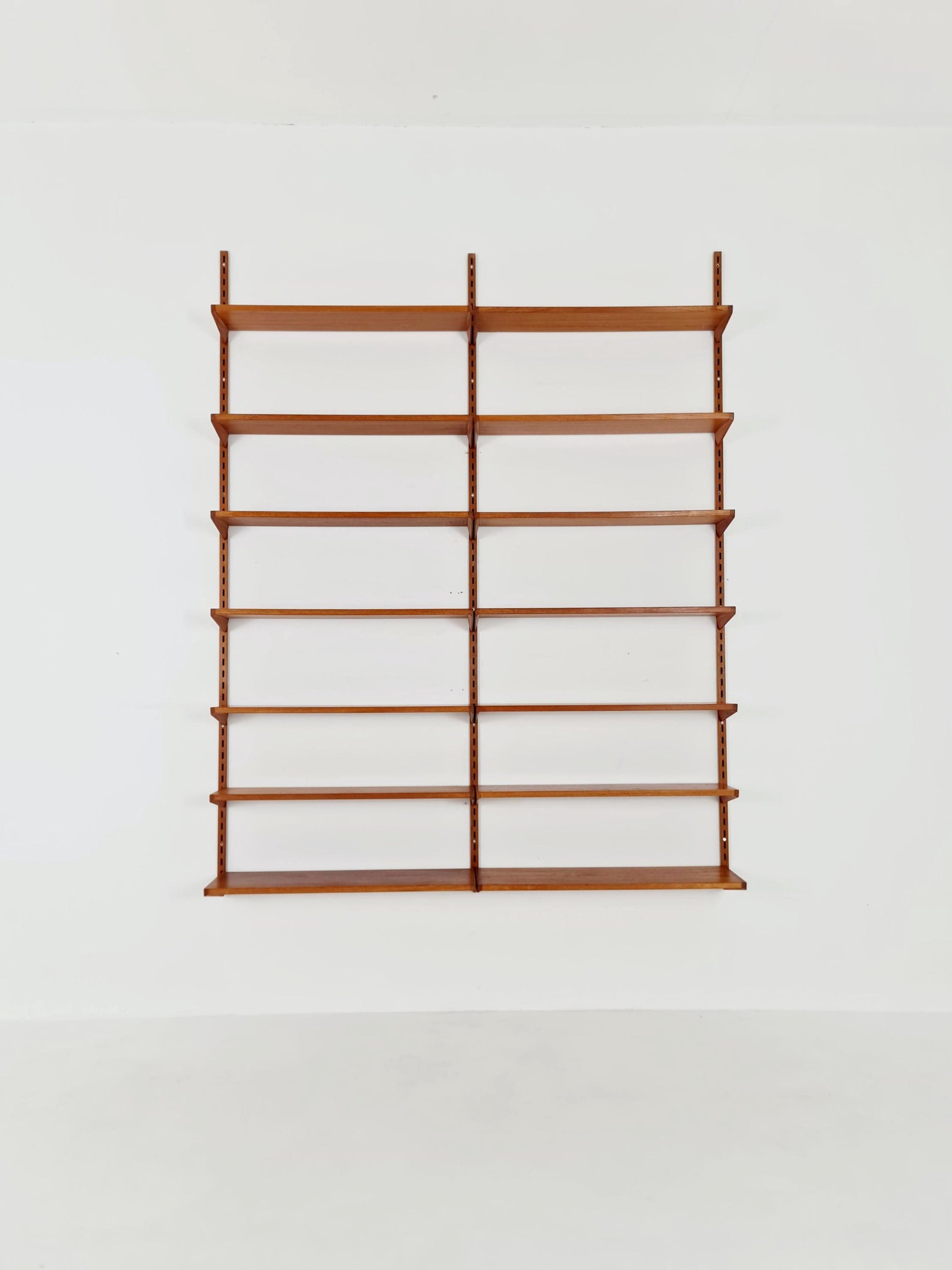 Danish modern modular Teak shelving system by Kai kristansen for FH Möbel , Denmark, 1960s