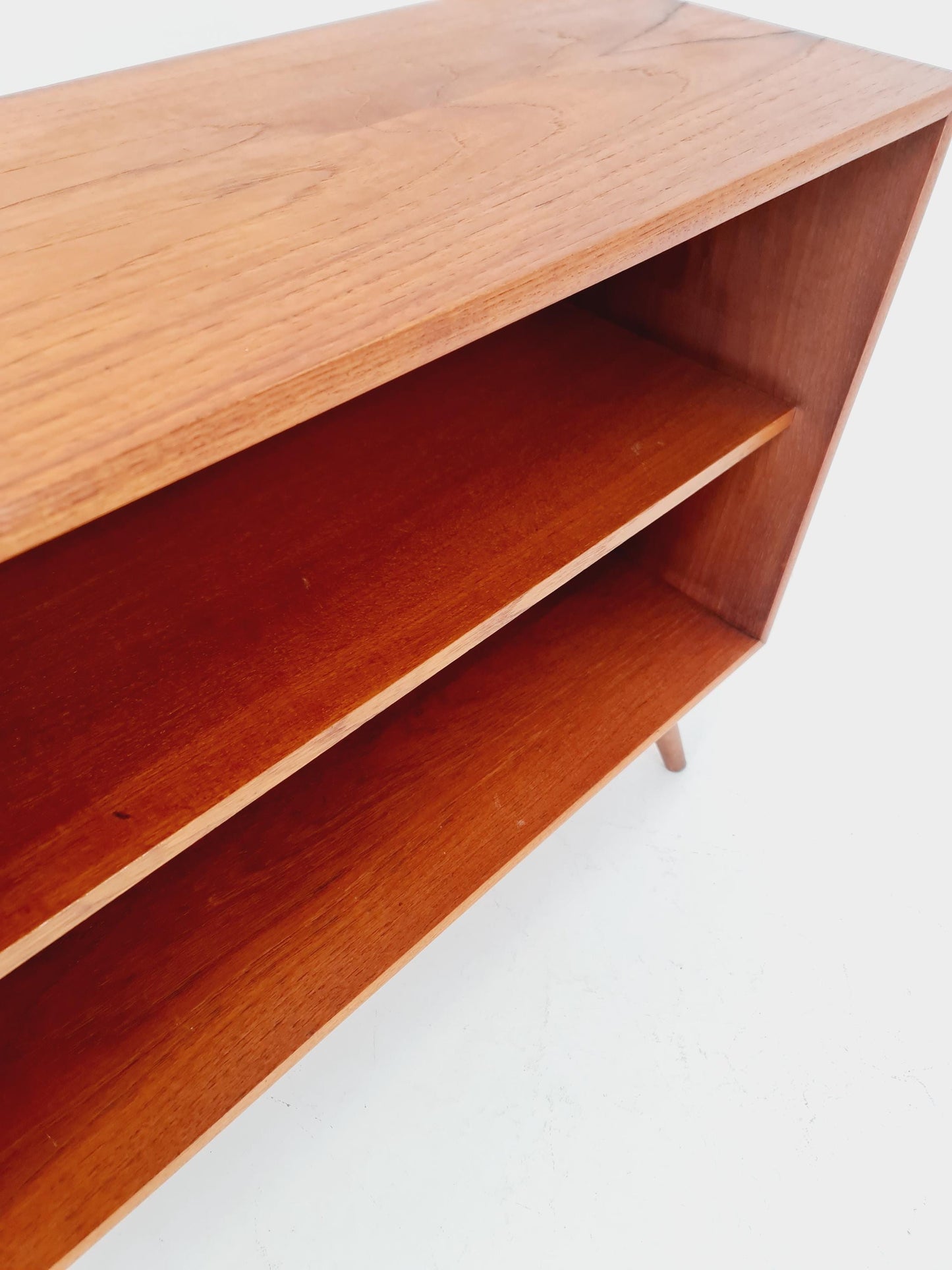 Midcentury vintage teak danish cabinet book case, 1960s