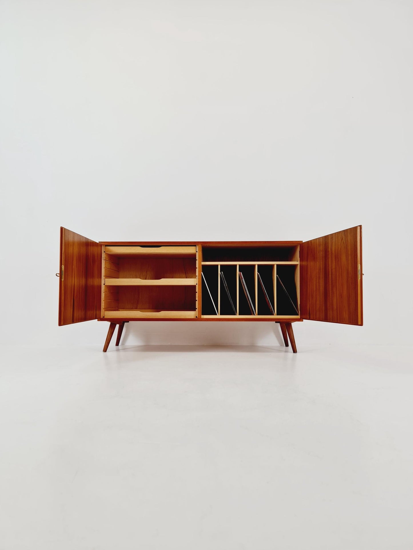 Mid-century Danish vintage Teak hallway Record cabinet, sideboard, 1960s