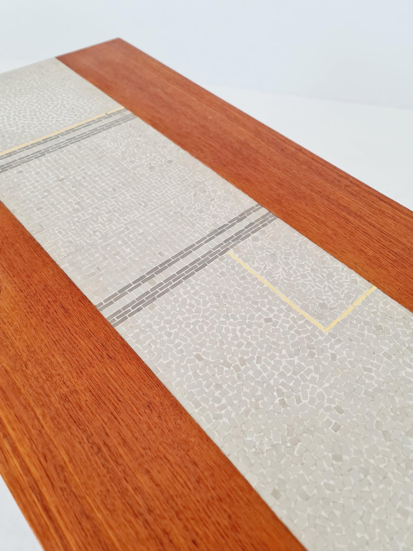 Rare vintage Danish Teak mosaic coffee table from the 60s,