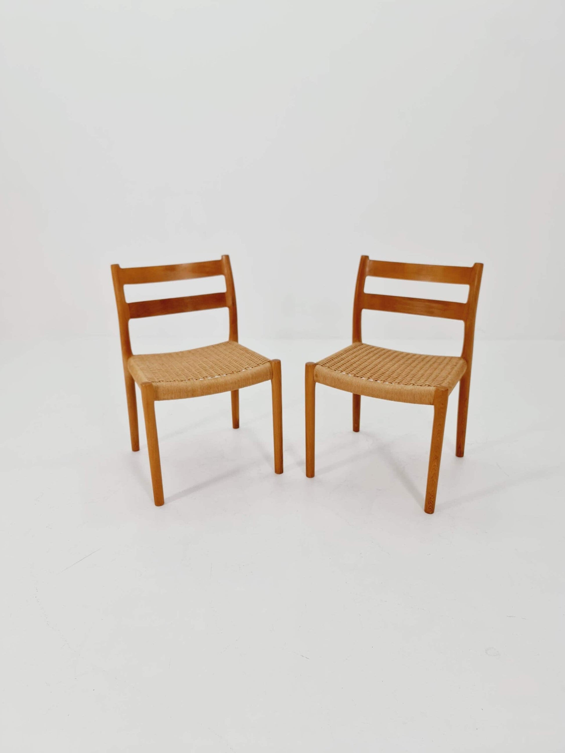 1 of 2 Vintage Danish Oak dining charis by Niels Otto Møller Model 84 , 1960s,