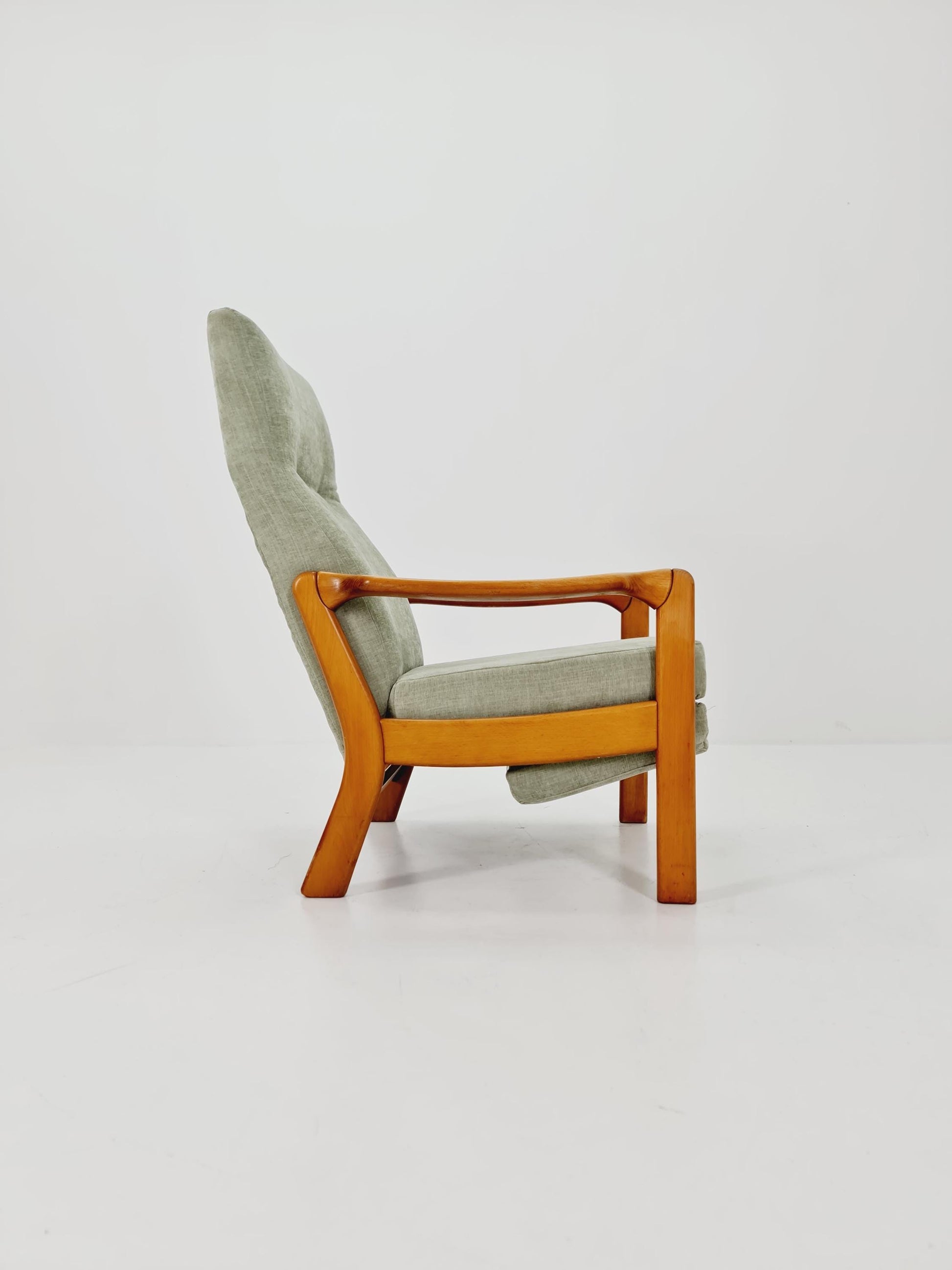 German loungeChair with foot Rest ,1950s