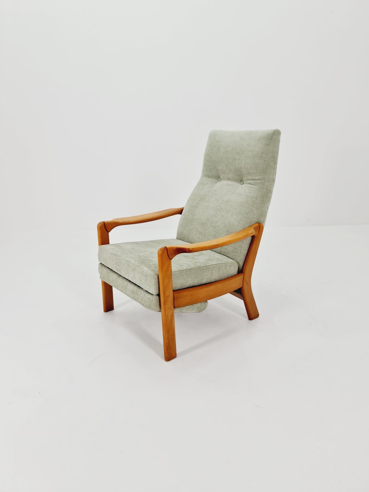 German loungeChair with foot Rest ,1950s