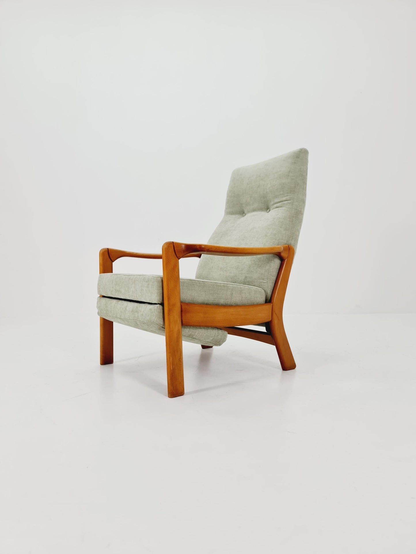 German loungeChair with foot Rest ,1950s