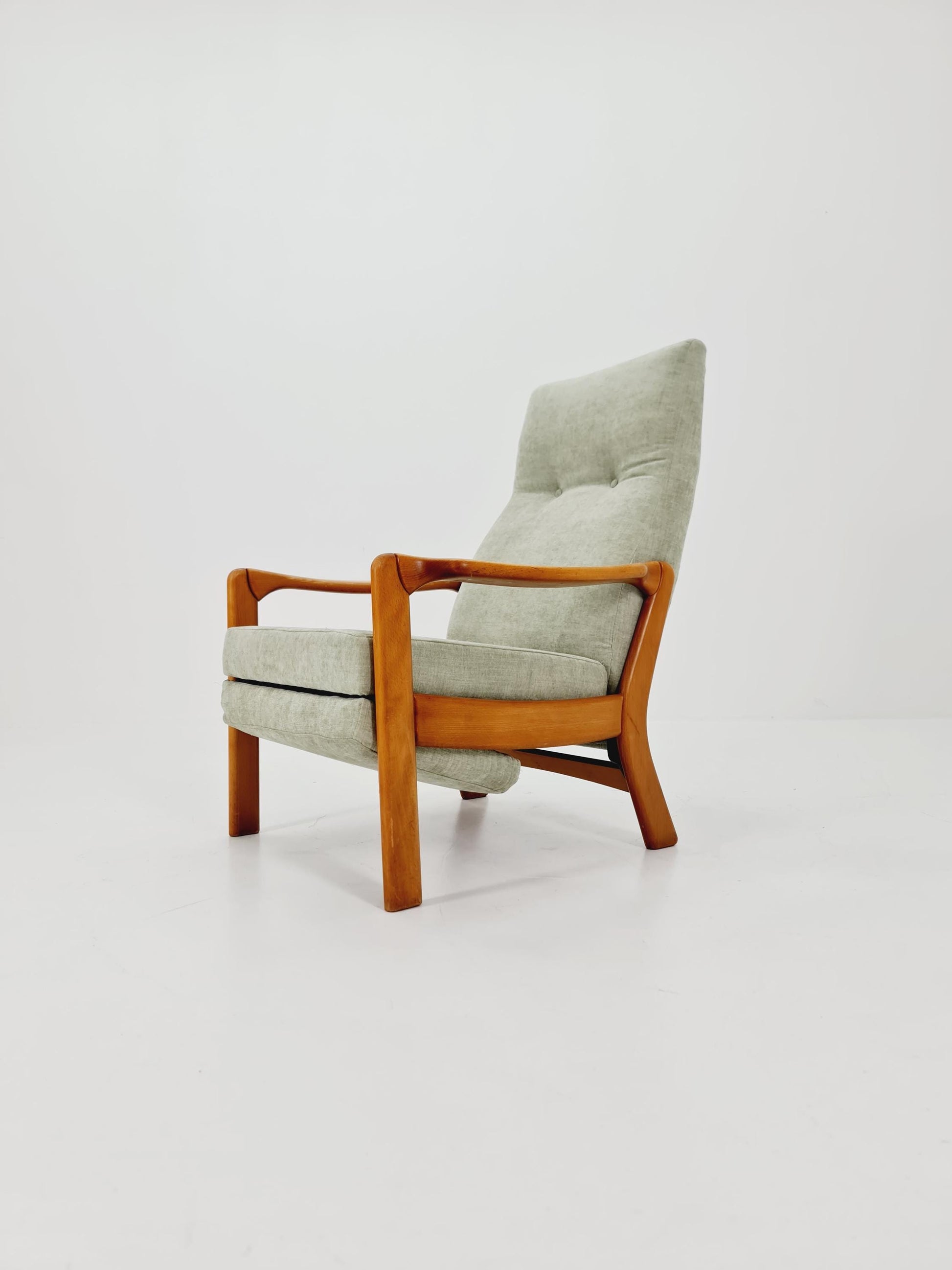 German loungeChair with foot Rest ,1950s