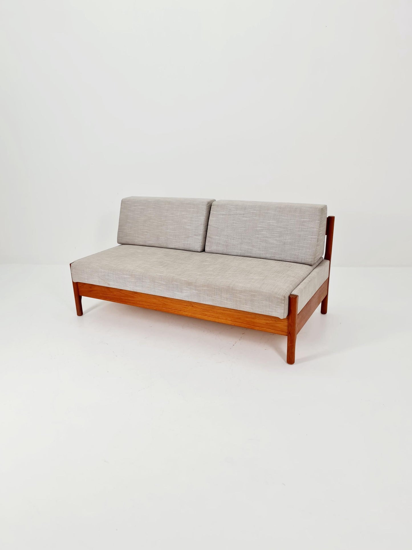 Mid-century Rare Danish teak lounge sofa/ Easy sofa , with storage space 1960s