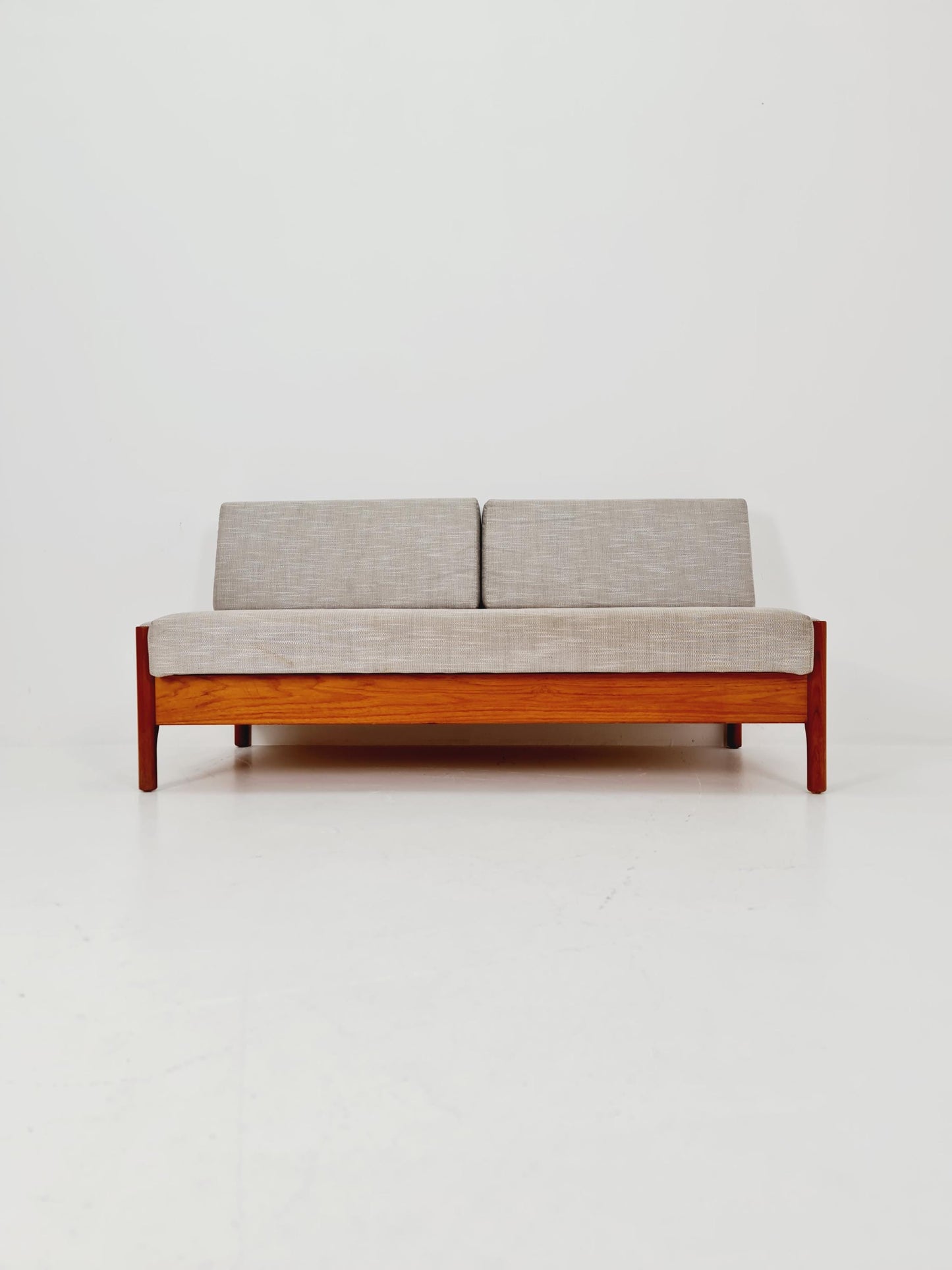 Mid-century Rare Danish teak lounge sofa/ Easy sofa , with storage space 1960s